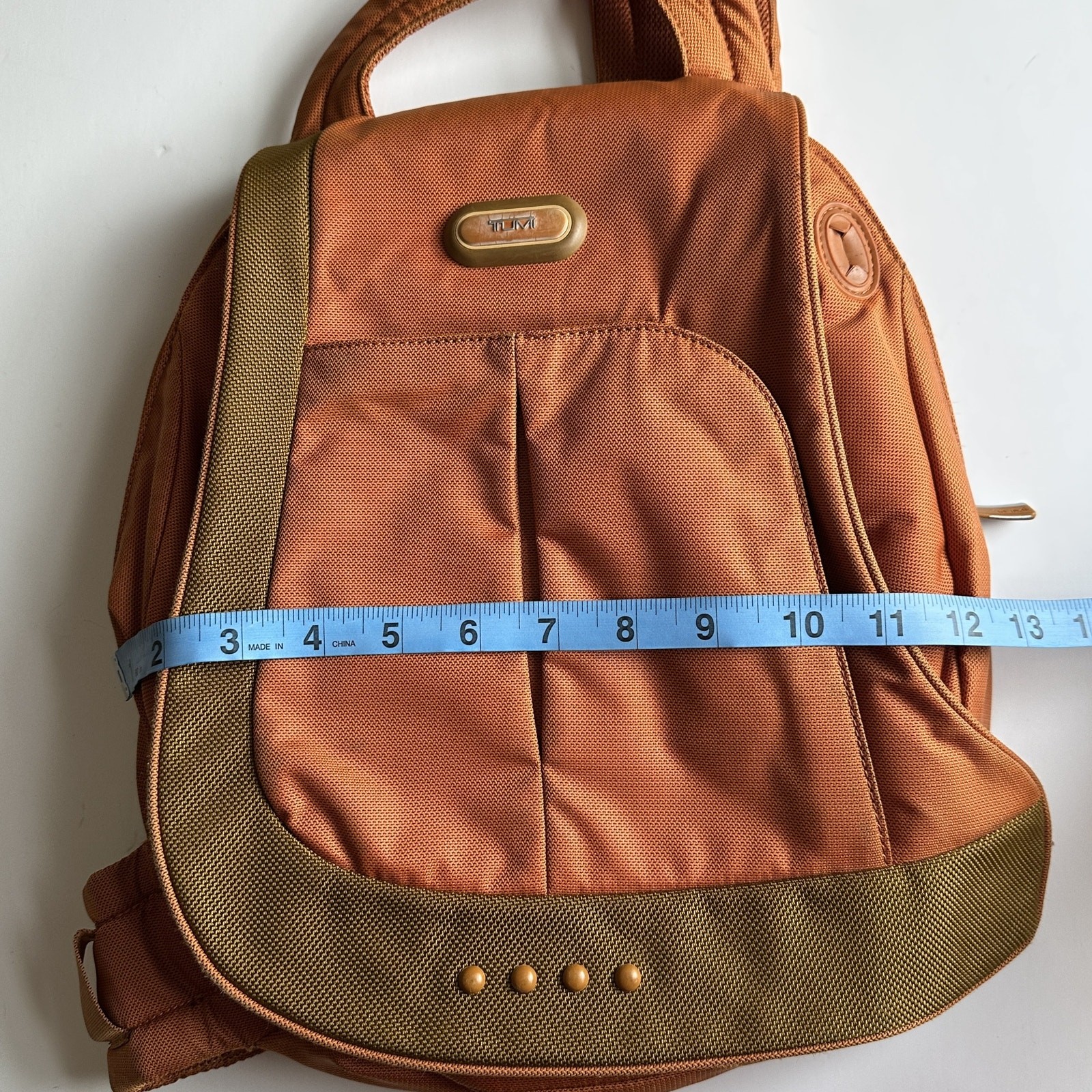 TUMI T-Tech University Convertible Sling Bag Backpack Burnt Orange Nylon Gorp