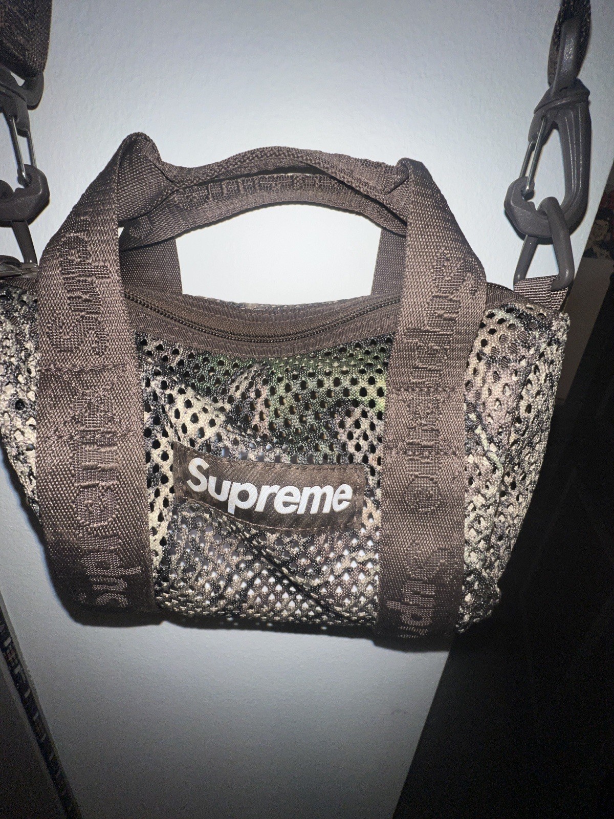 Spring/Summer 2025 Supreme New York Mini Duffle Bag True Timber Camo