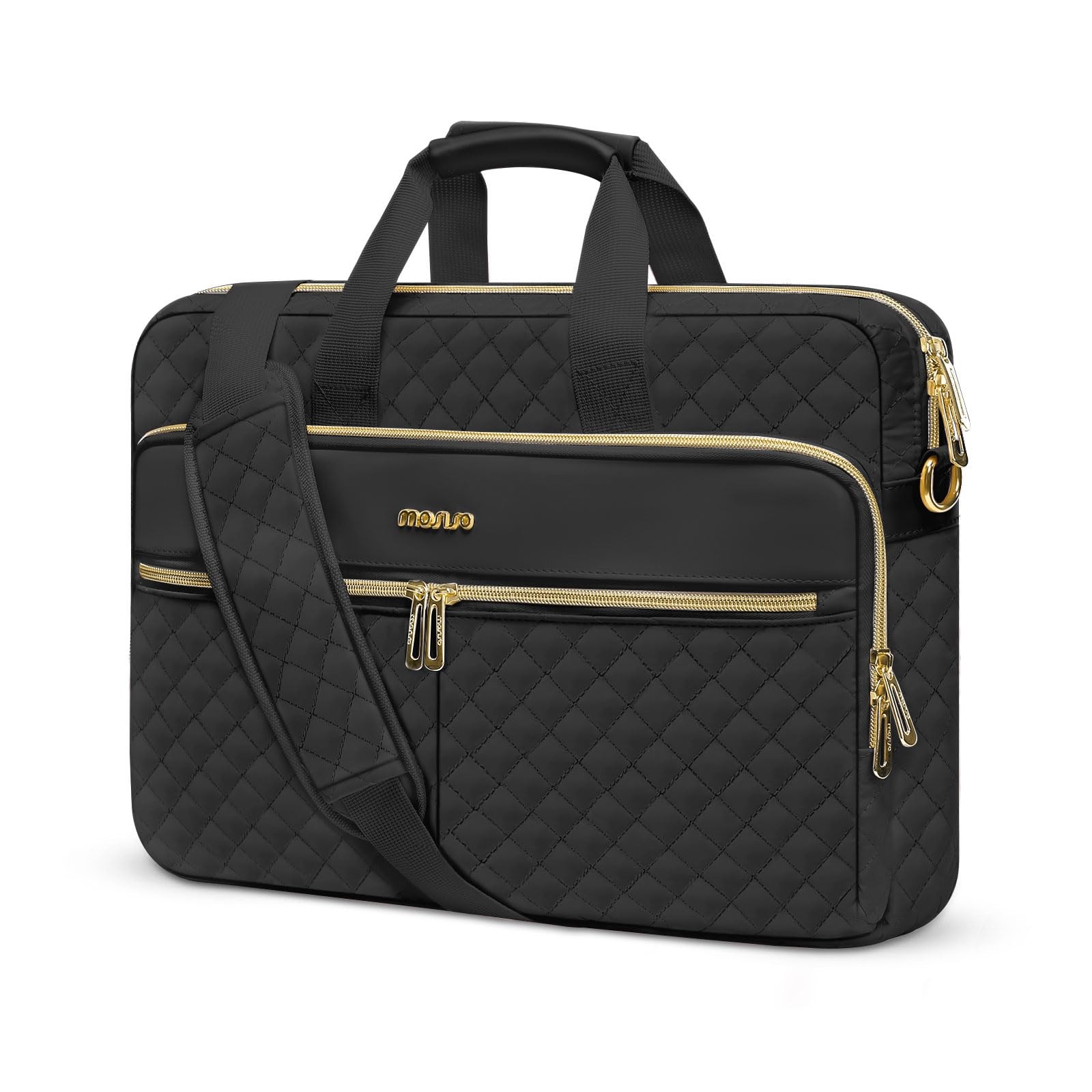 MOSISO 17-17.3 inch Laptop Bag, Briefcase Messenger 17.3 inch, Black