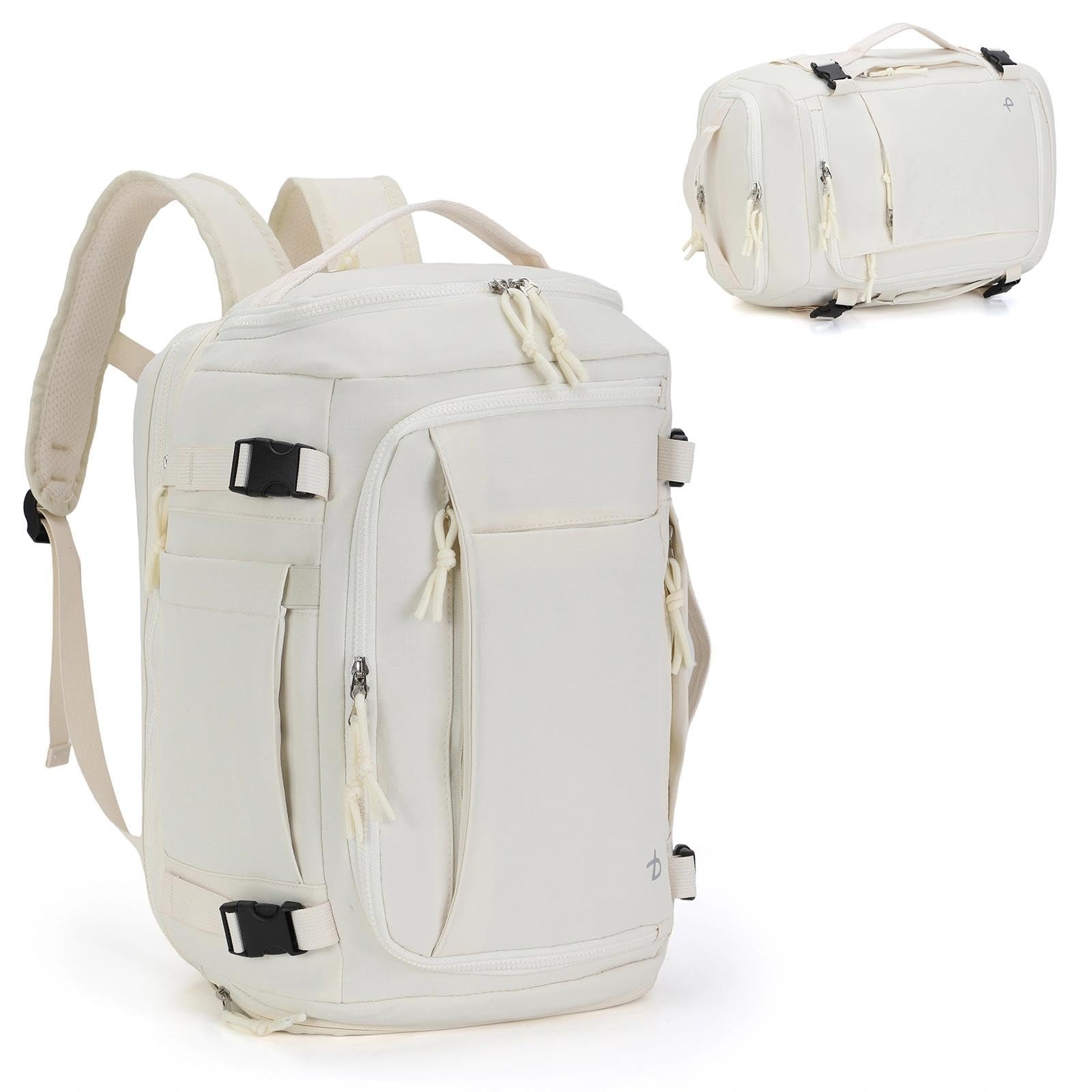 Travel Duffle Backpack with Shoe Compartmen&Wet Pocket for Men Women, Expanda…