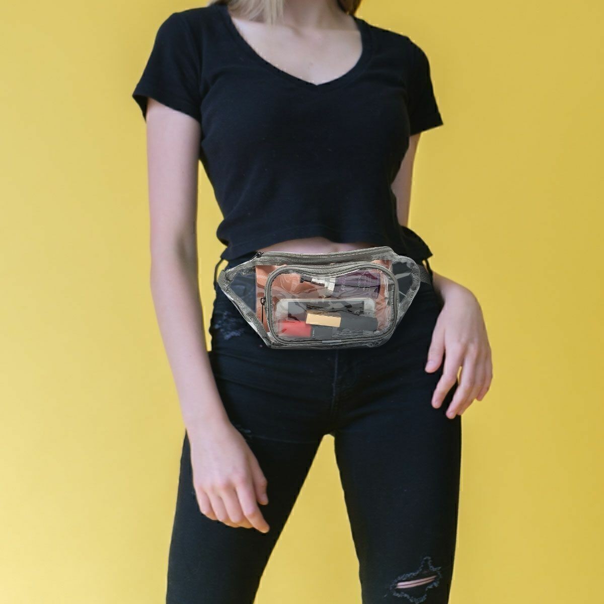 Clear Fanny Pack Men Women Waist Pouch Belt Bag Outdoor Sports Stadium Security