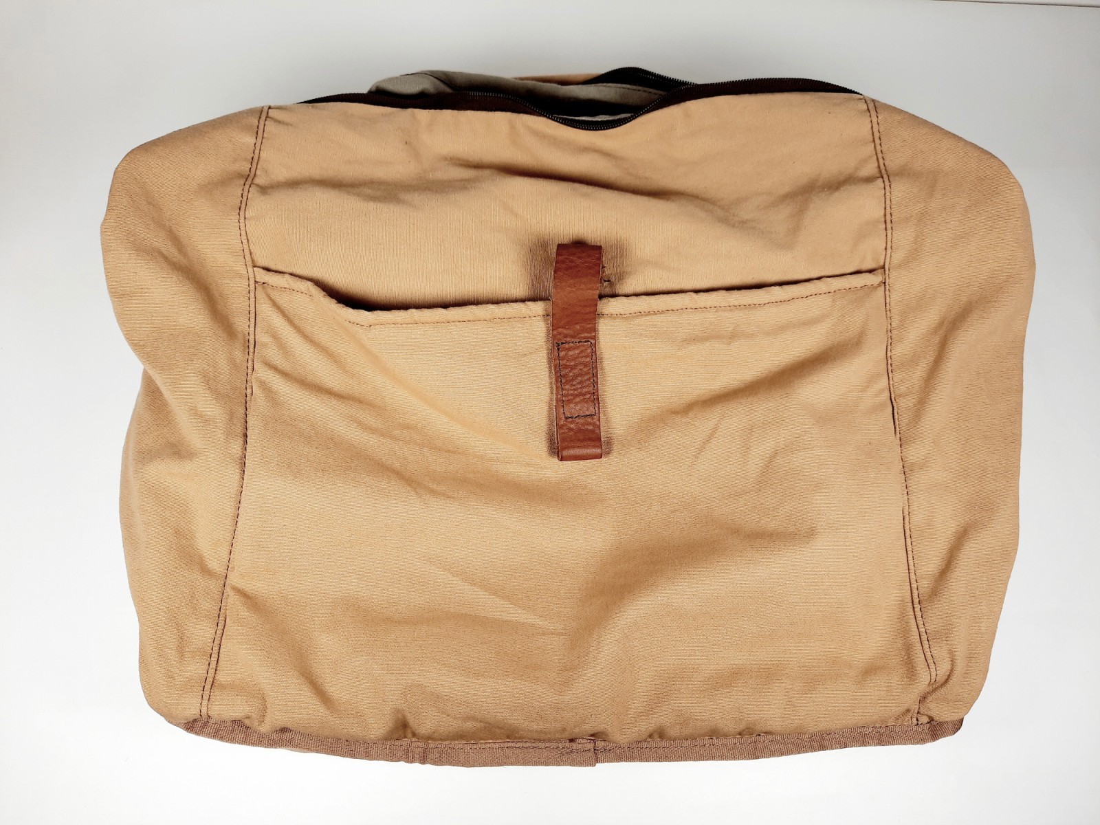Duluth Trading Company Canvas Travel Duffle Bag 17″Wx14″Hx9″D/Olive Green