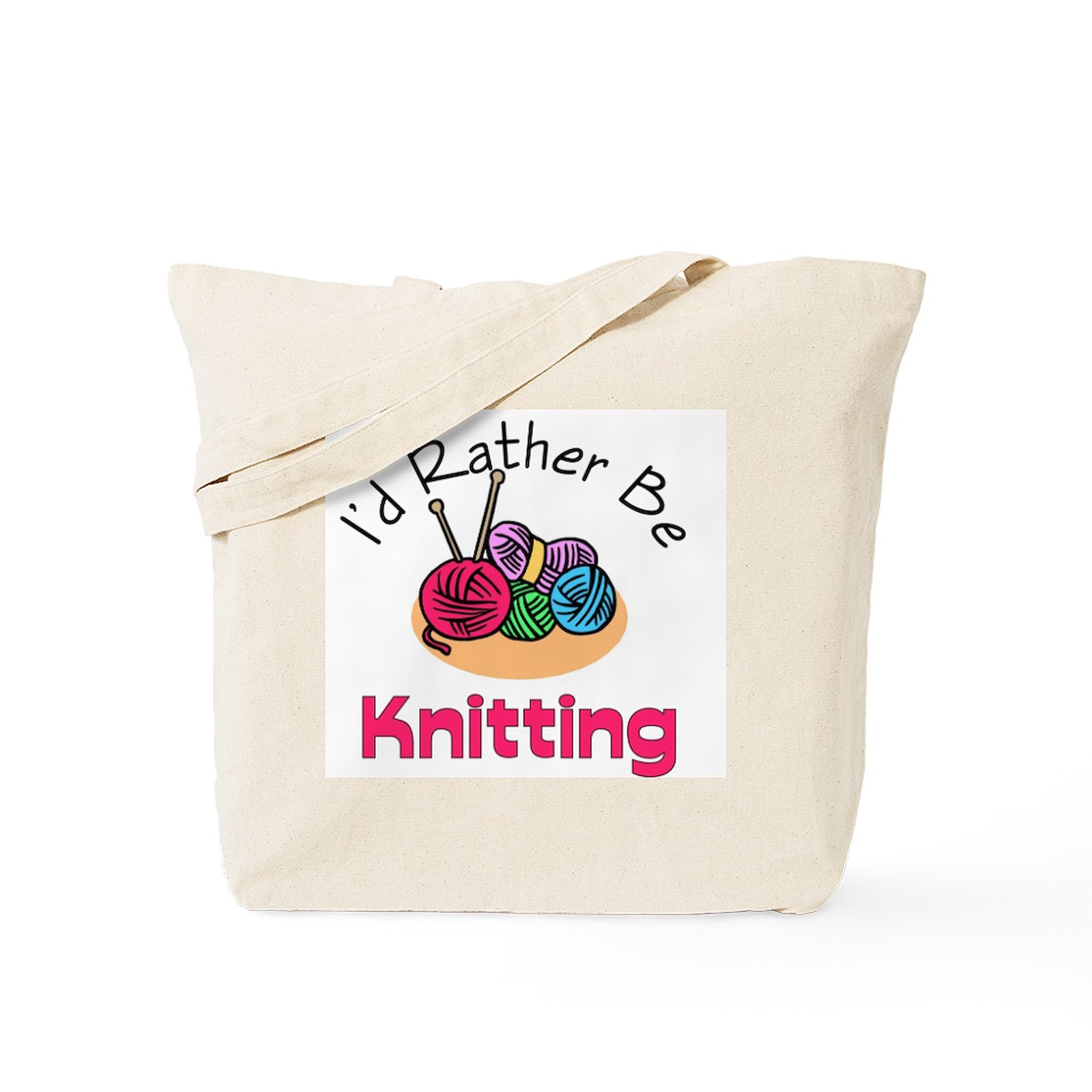 CafePress I’d Rather Be Knitting Tote Bag (229450449)