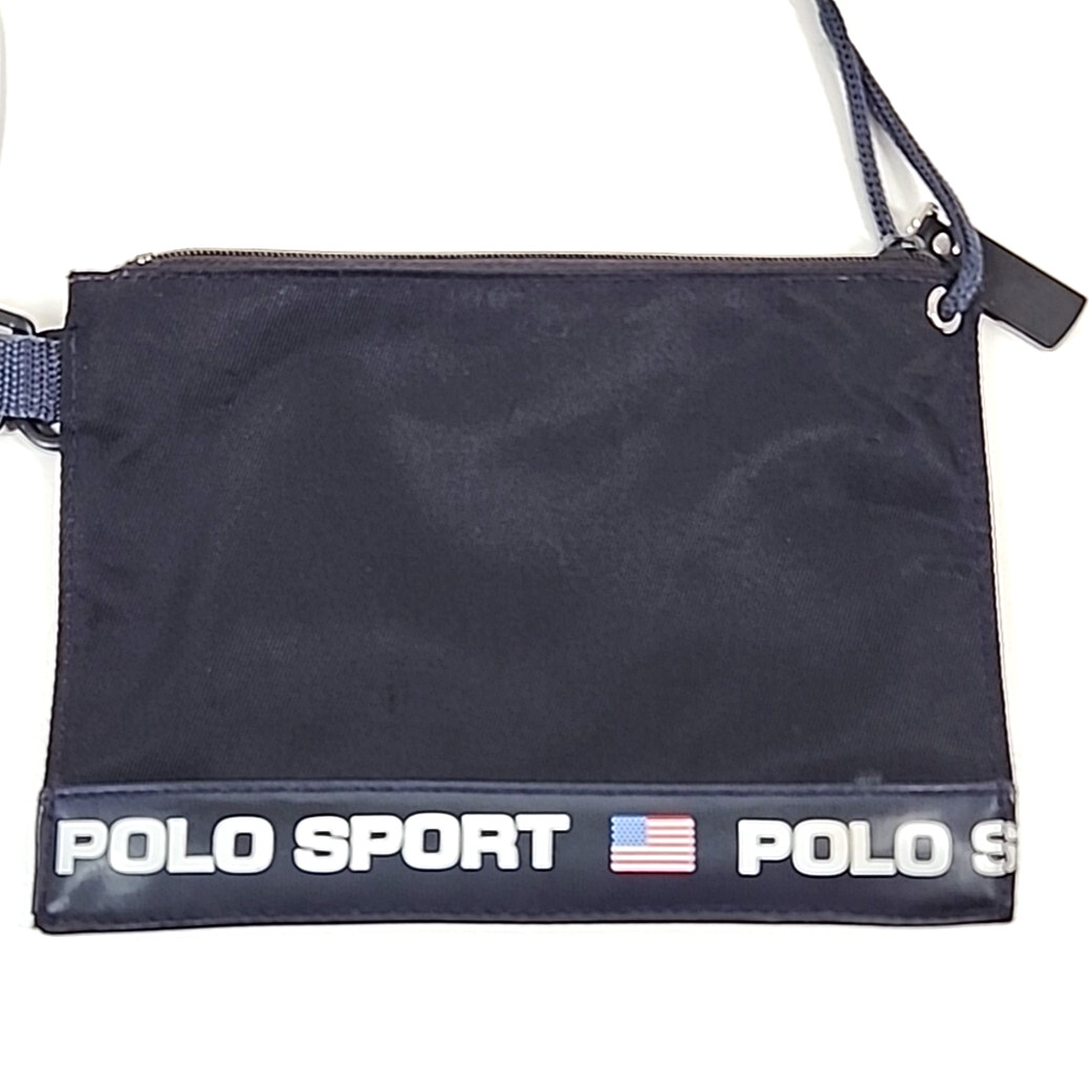 Vtg Ralph Lauren Polo Sport Nylon Crossbody Bag Pouch USA Flag Rare US Seller