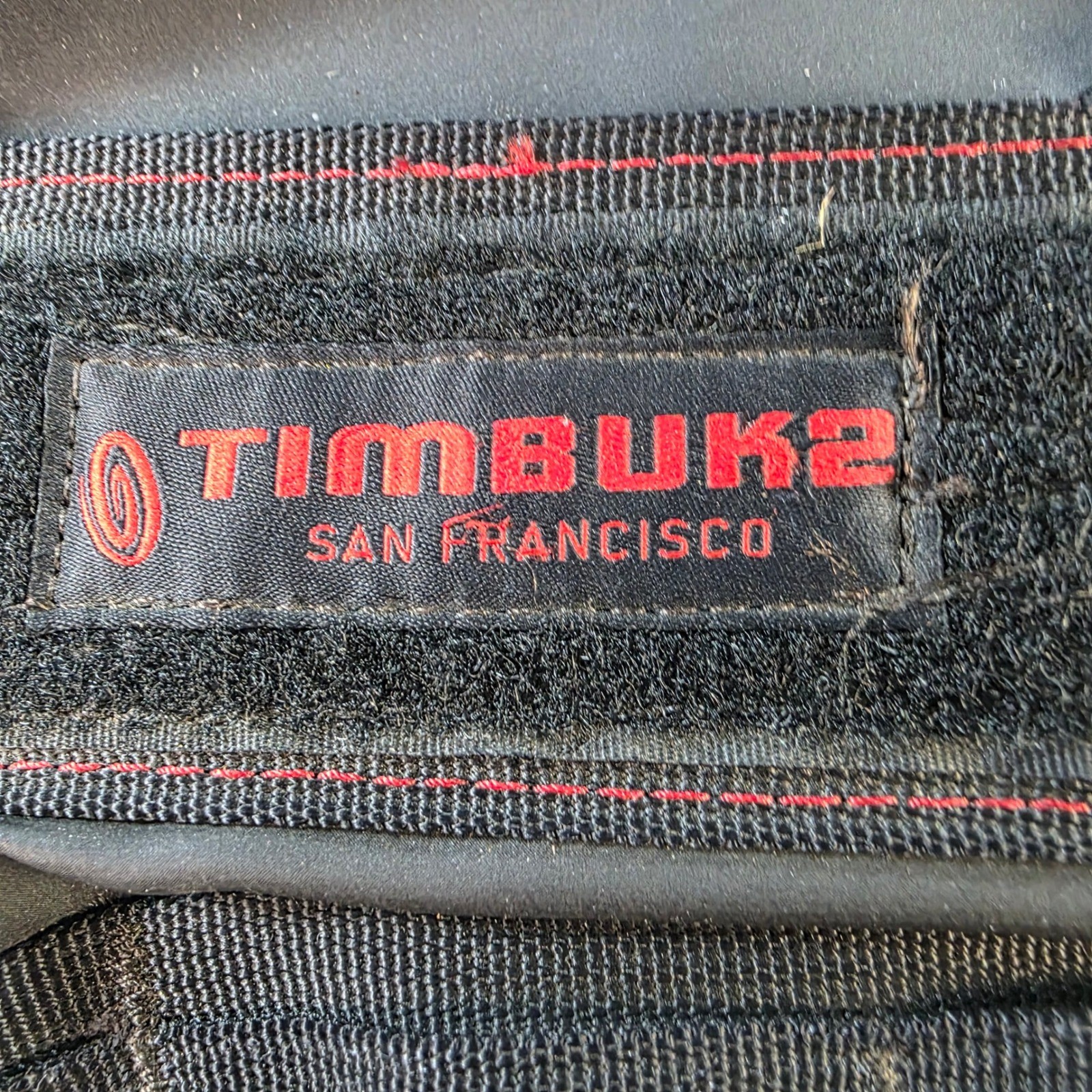 Timbuk2 San Francisco Spire Laptop Backpack Black Red Trim Roll Top Commuter Bag