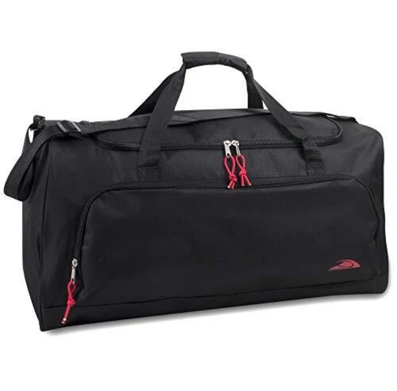 Duffle Bag 55L 24-Inch Lightweight Canvas for Travel Gym Sports Black Paintball
