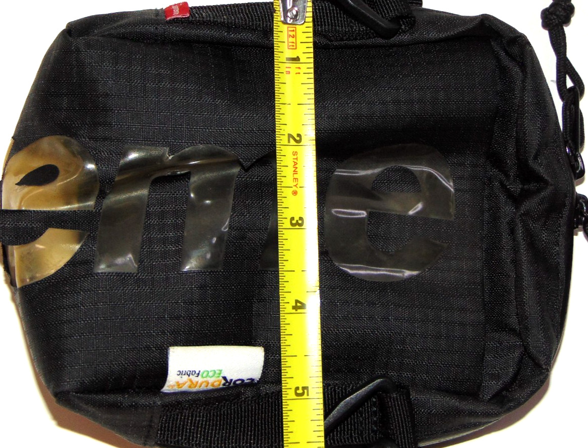 Supreme Shoulder Bag SS21 Black Translucent Logo Cordura Crossbody Authentic