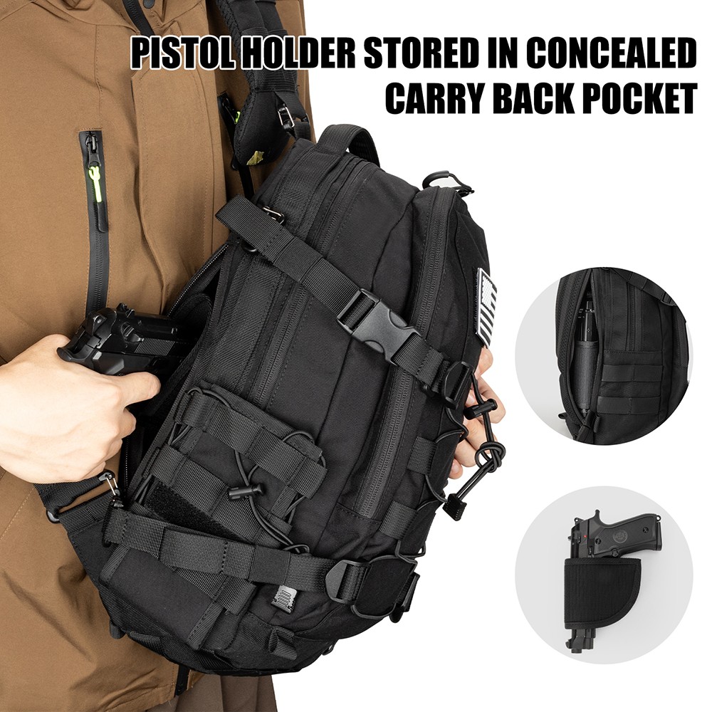 2-in-1 Tactical Sling Backpack & Shoulder Bag for Men, Molle, Durable Nylon, Out
