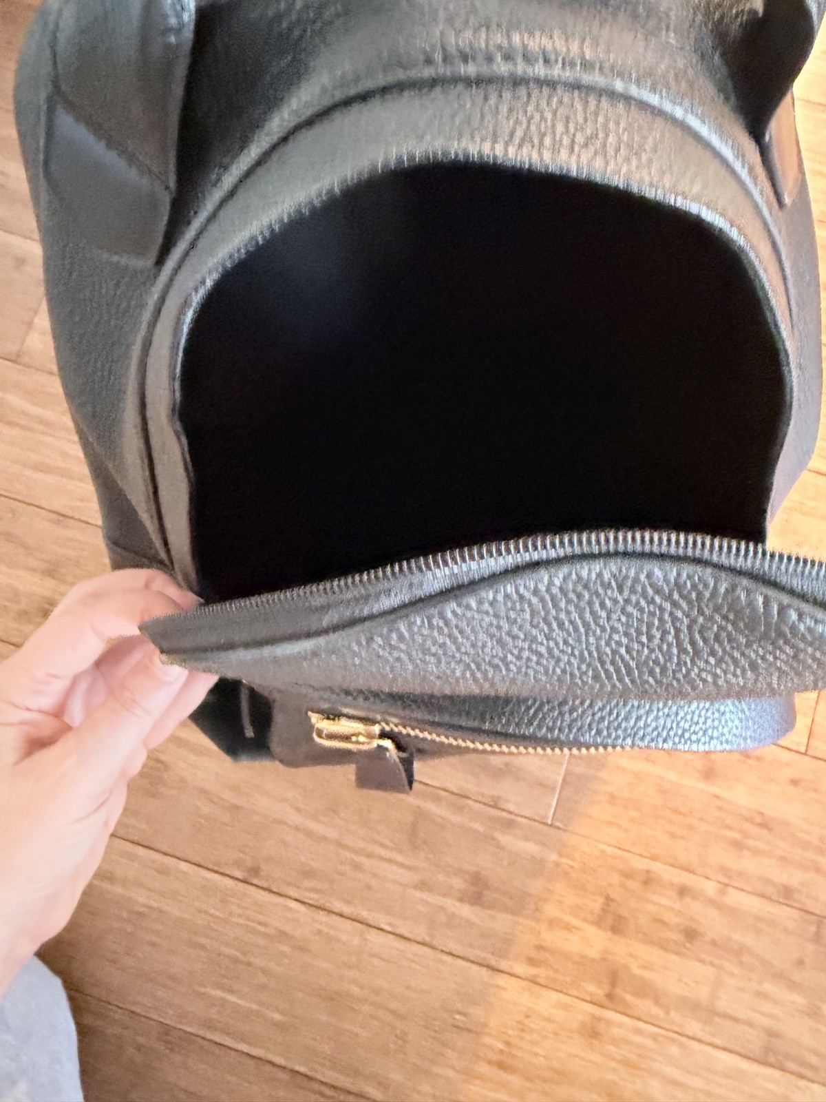 Tom Ford Black Backpack Zip Closure Top Handle Adjustable Strap Pockets