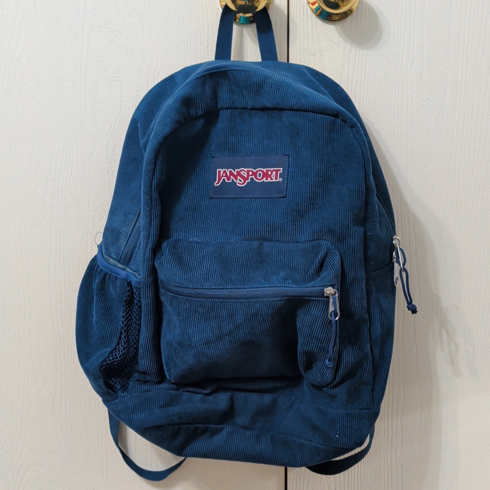 JanSport Cross Town Plus Remix Backpack Dark Blue Corduroy