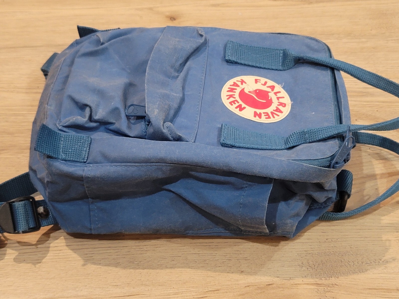 Fjallraven Kanken Mini Classic Backpack Blue Bag Double Handles READ!!