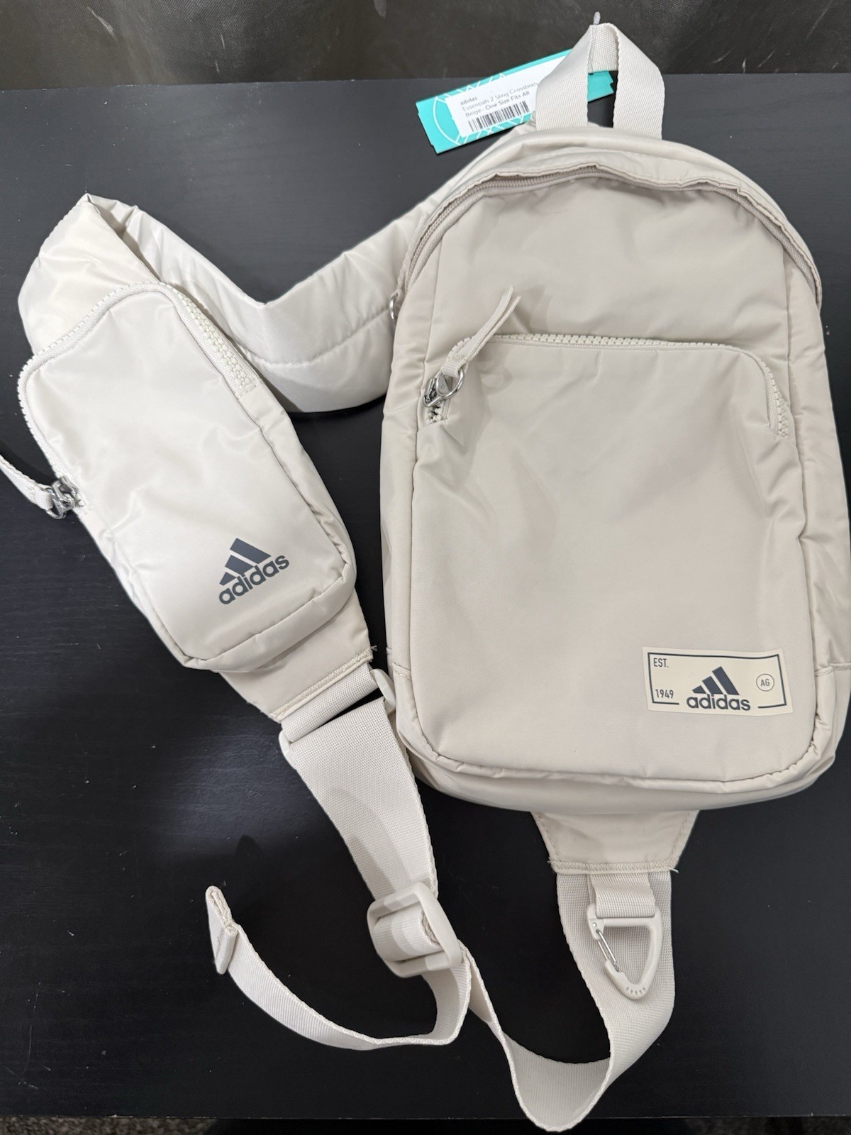 adidas Essentials 3 Sling Crossbody Bag in wonder alumina grey