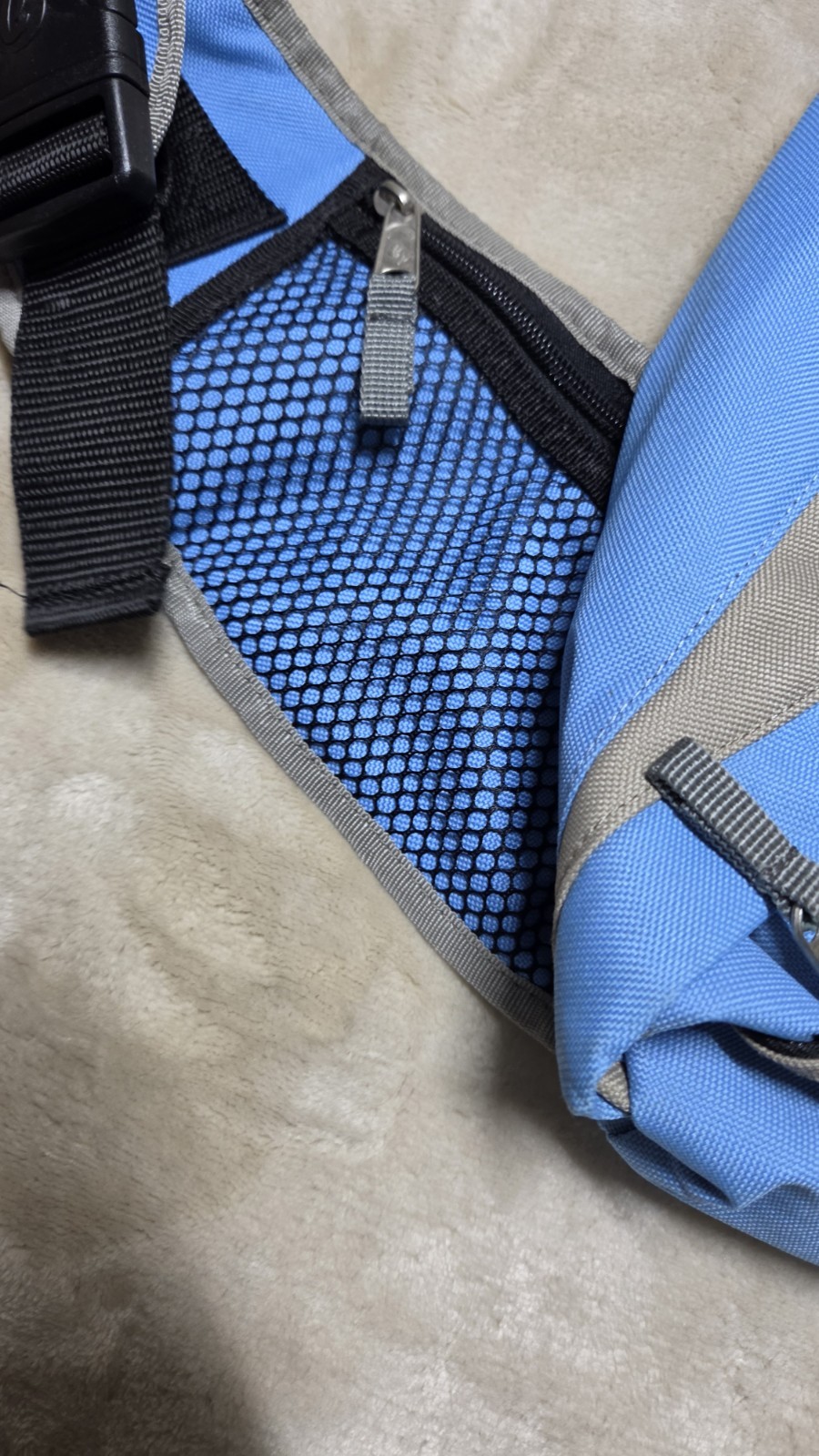 Compakteam Sling Backpack Blue Gray Crossbody Hiking Travel Bag NWT Lifetime…