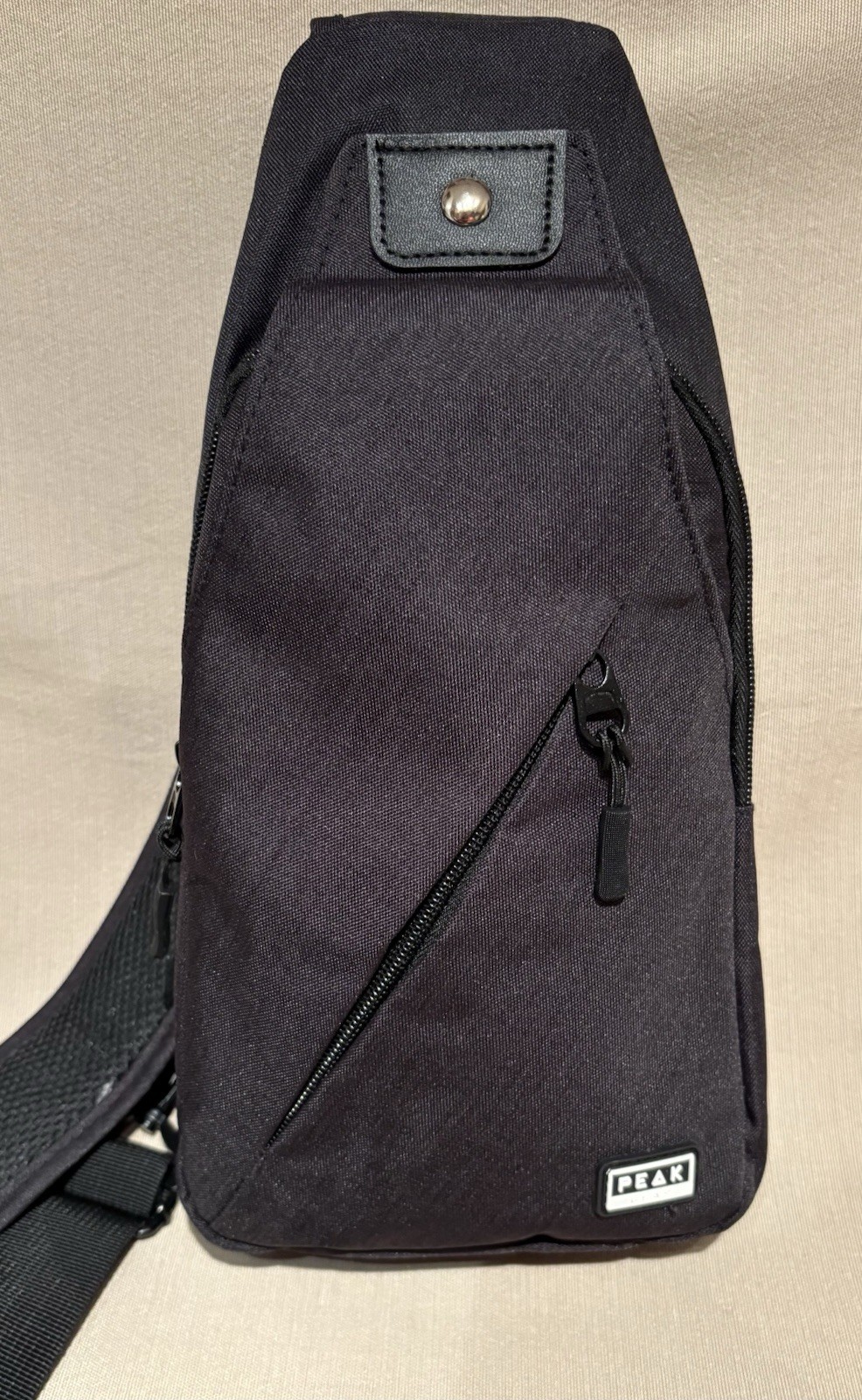 Peak Gear Black Lightweight Crossbody Bag W/ Pockets-Everyday Use, Travel-unisex