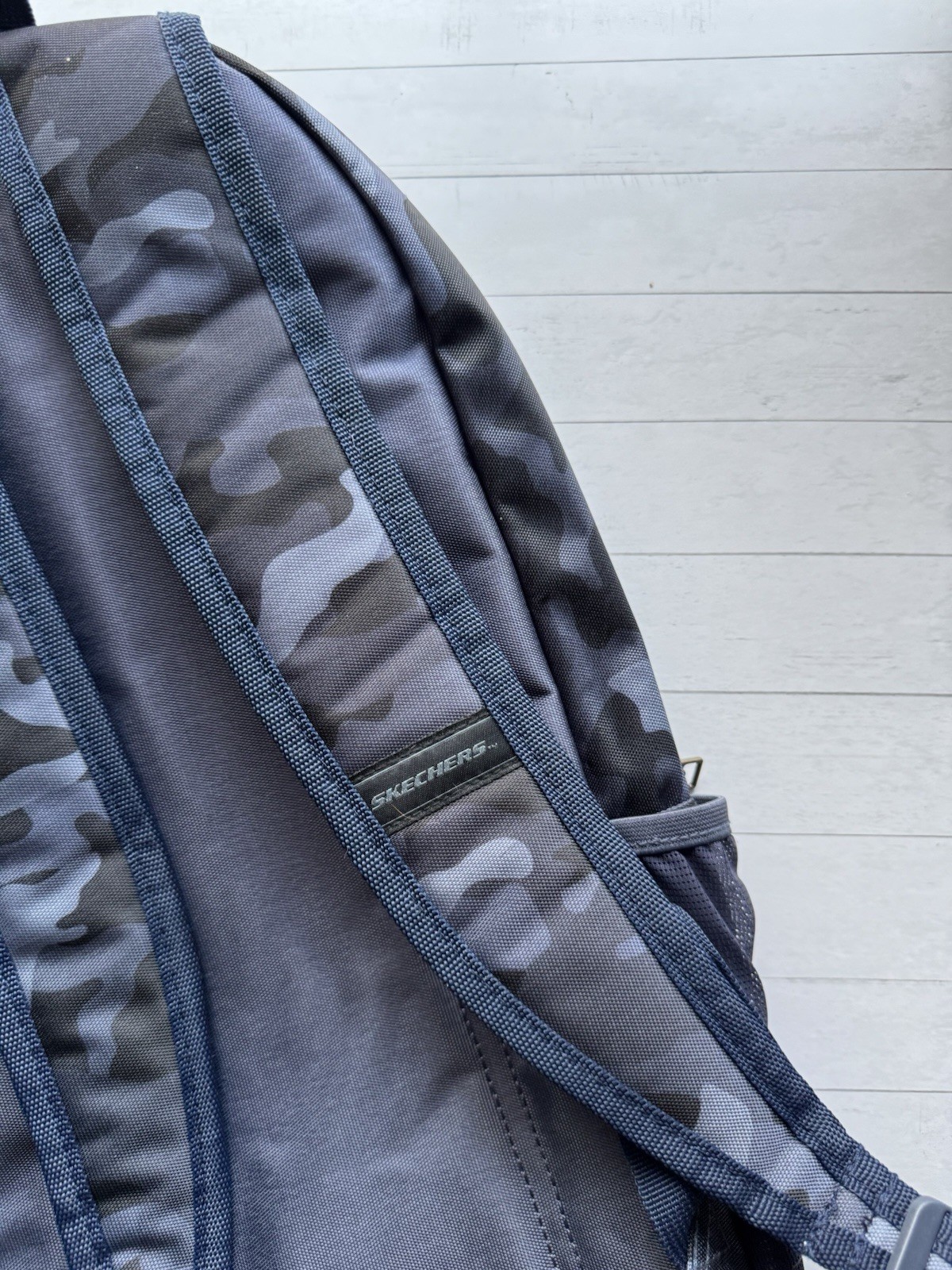 Skechers Blue Camo Pattern Backpack Bookbag
