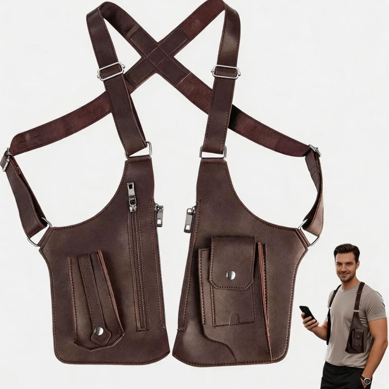 Adjustable Anti-Theft Underarm Shoulder Bag PU Leather Wallet Holster Bag New