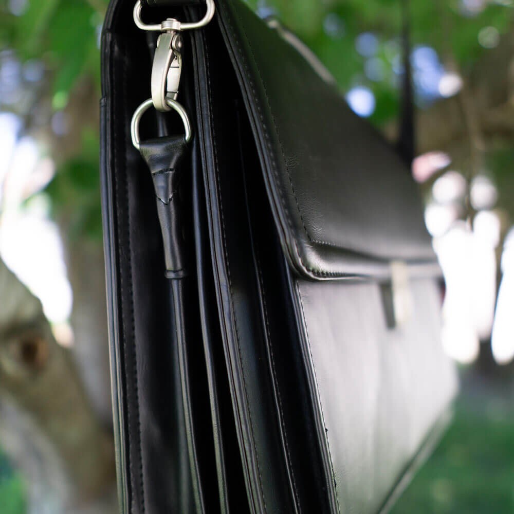 Vegan Faux Leather Executive Briefcase – Great Gift!