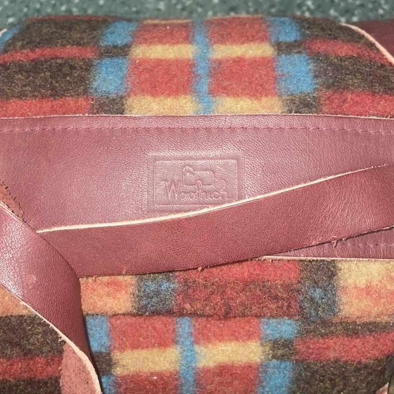 Vintage Woolrich Wool Camp Roll Up Blanket With Leather Carry Harness