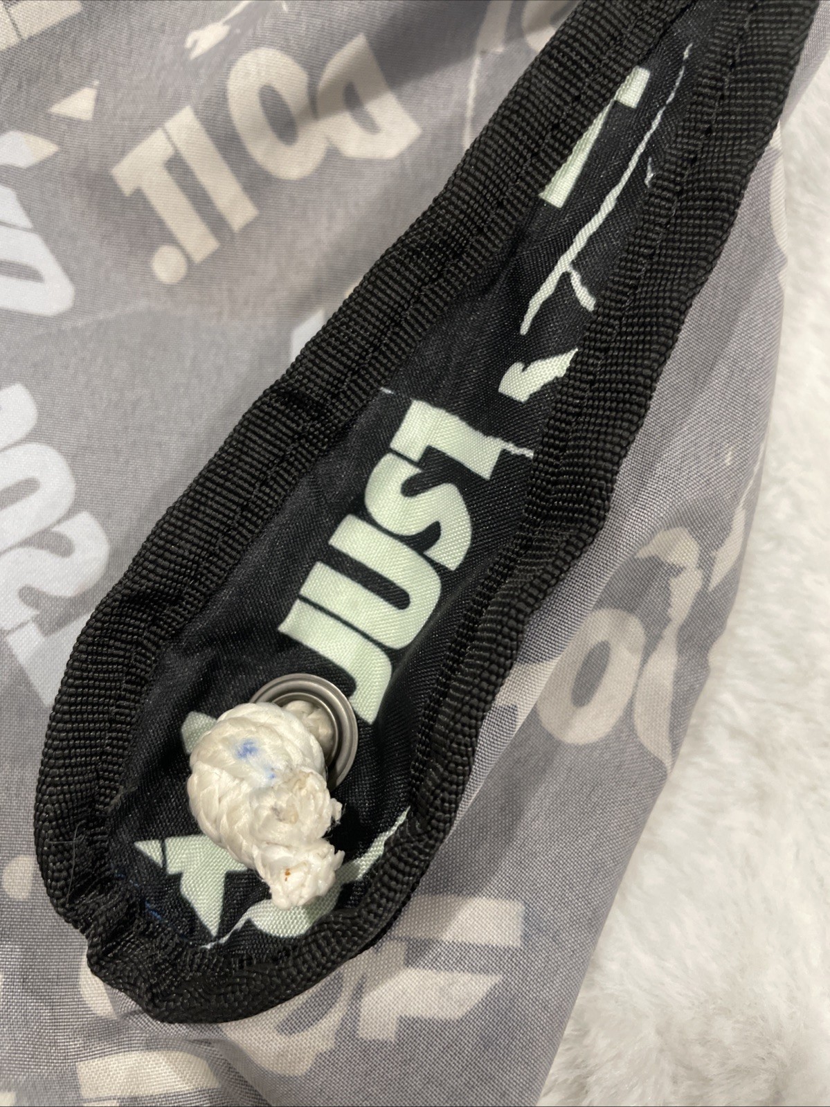 Nike ‘JUST DO IT’ Cinch Bag Drawstring Backpack Black & White Neon Pink SWOOSH