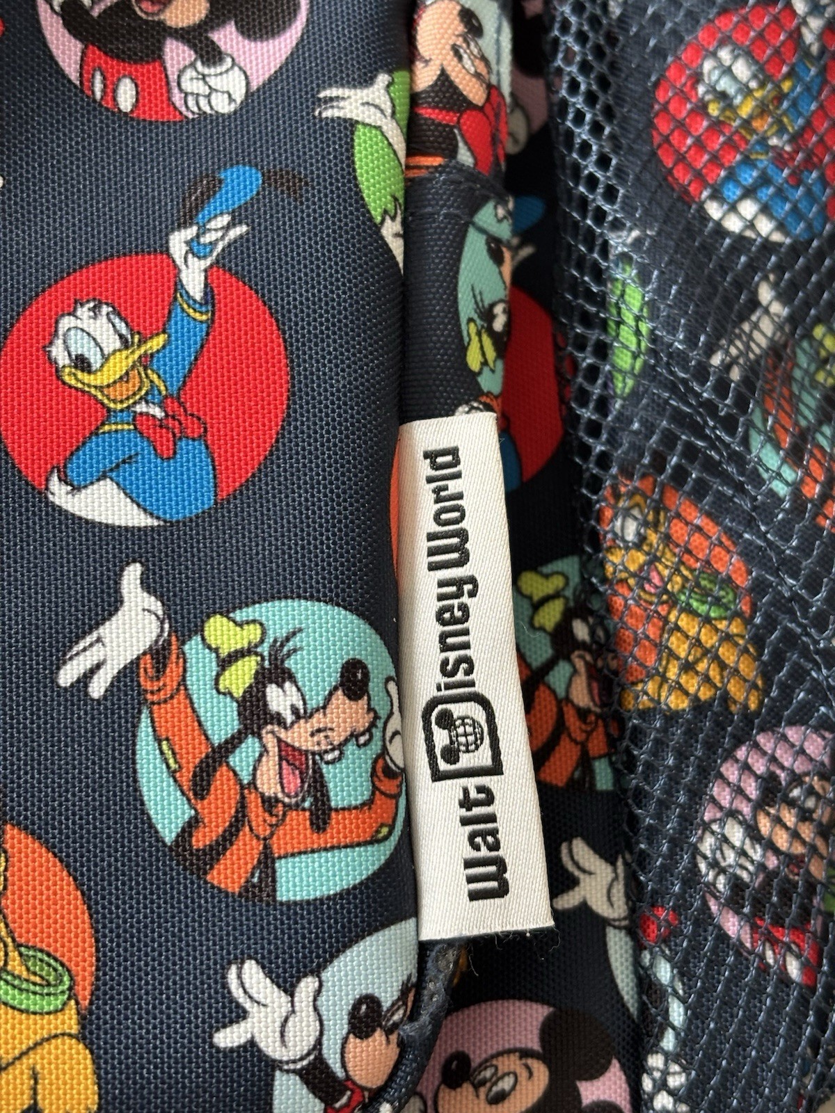 Backpack Disney Walt Disney World Mickey Minnie Donald Daisy Goofy Pluto 17 in