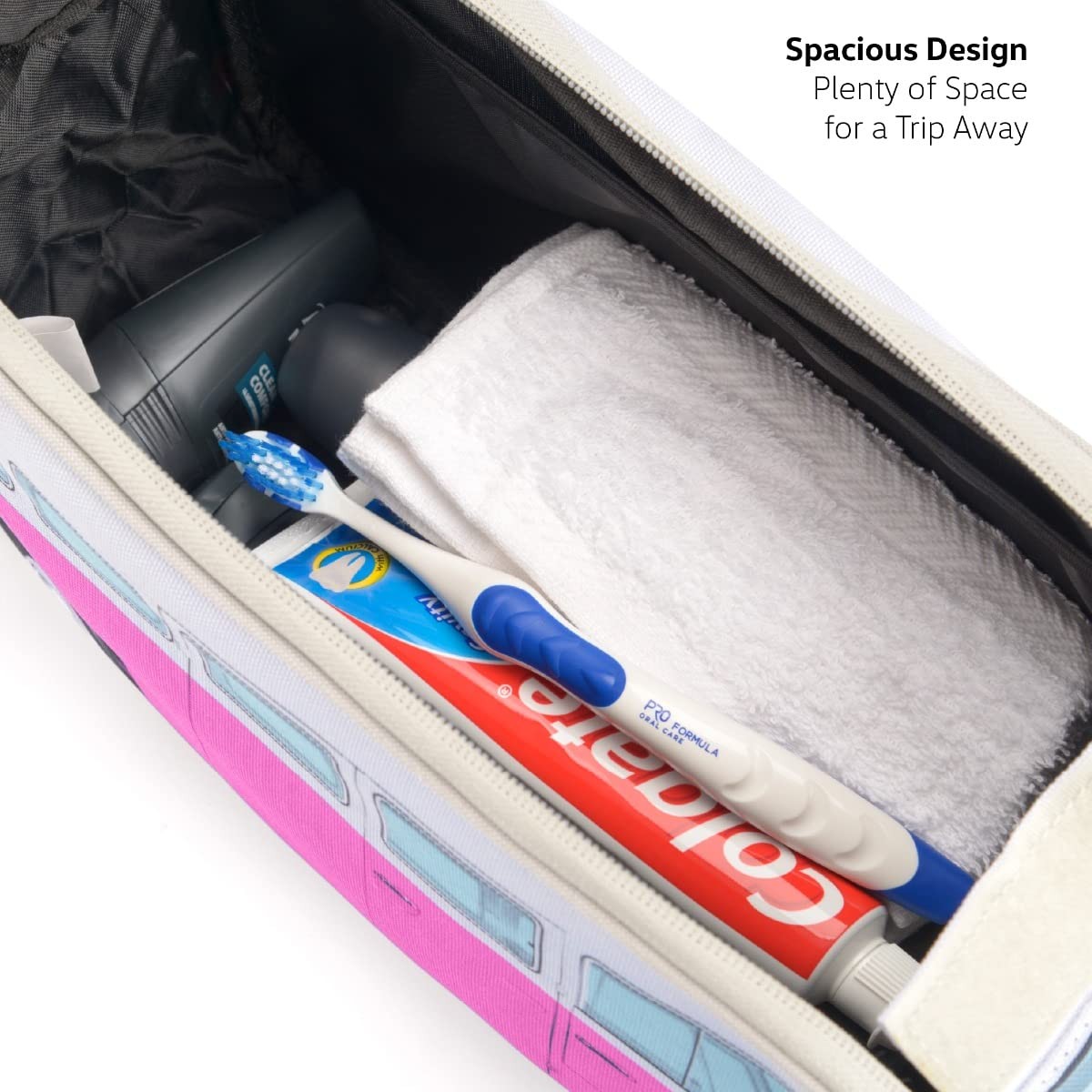 Board Masters Volkswagen Travel Toiletry Bag 11.8 x 4.7 x 5.9 inches, Pink
