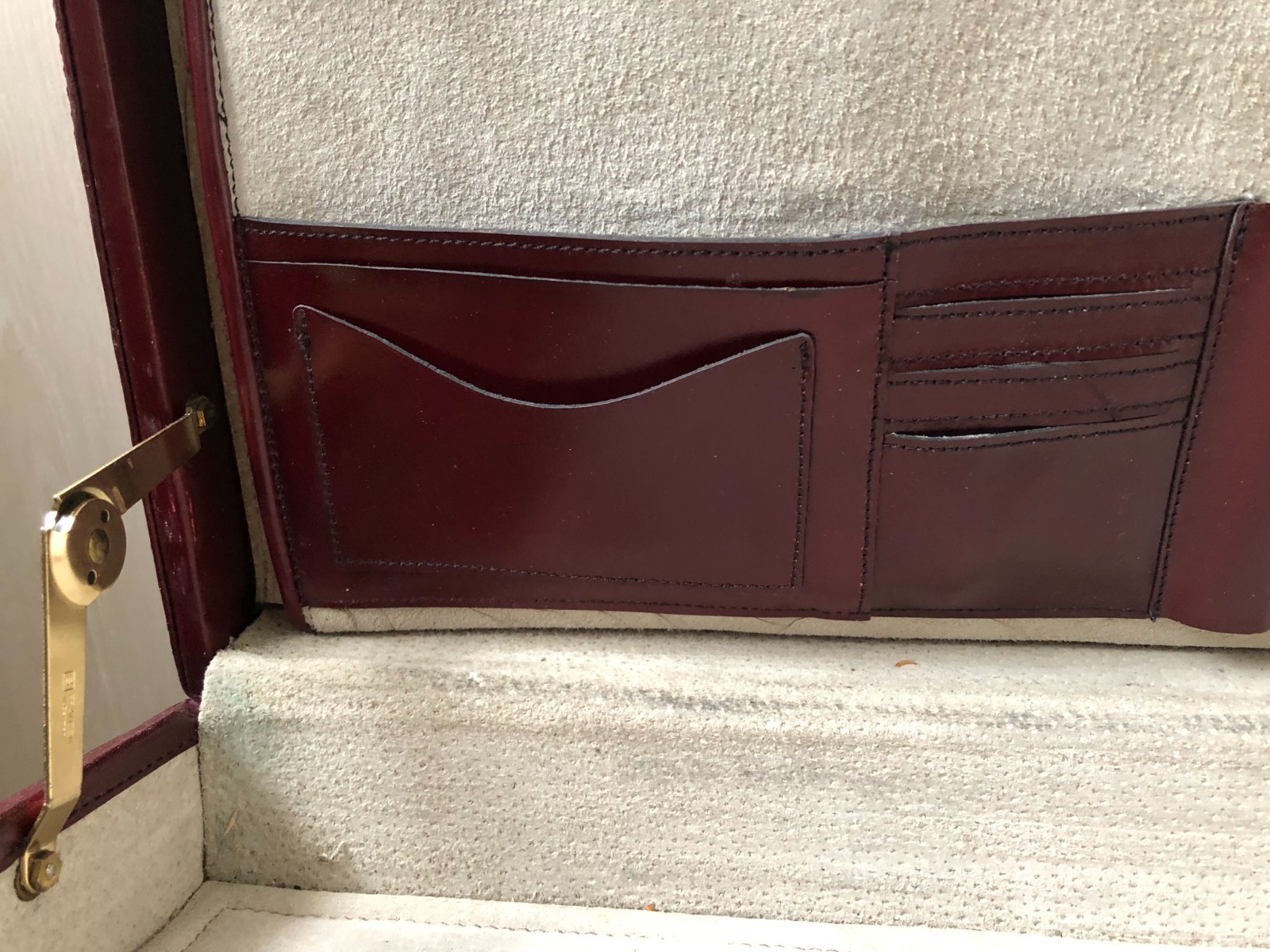 Vintage Franzen Genuine Leather Briefcase – Dark Burgundy – Made in Germany