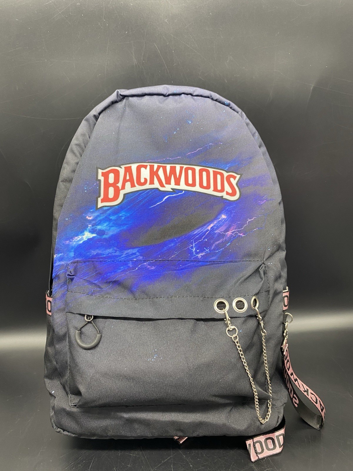 Backwoods Backpack Galaxy Print With Pink Straps