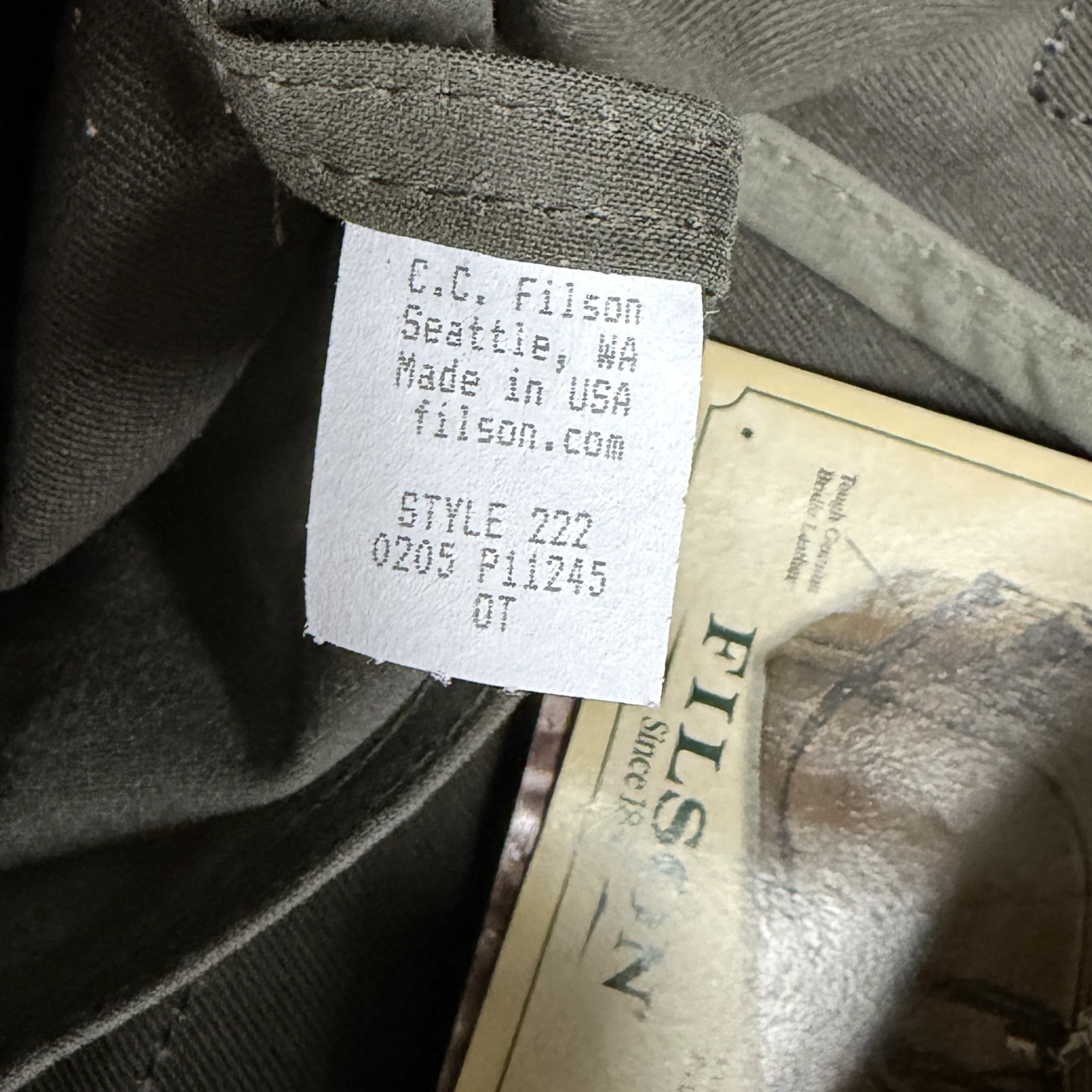Filson Medium Rugged Twill Duffle Bag Bridle Leather Otter Green 222, 70222 OT
