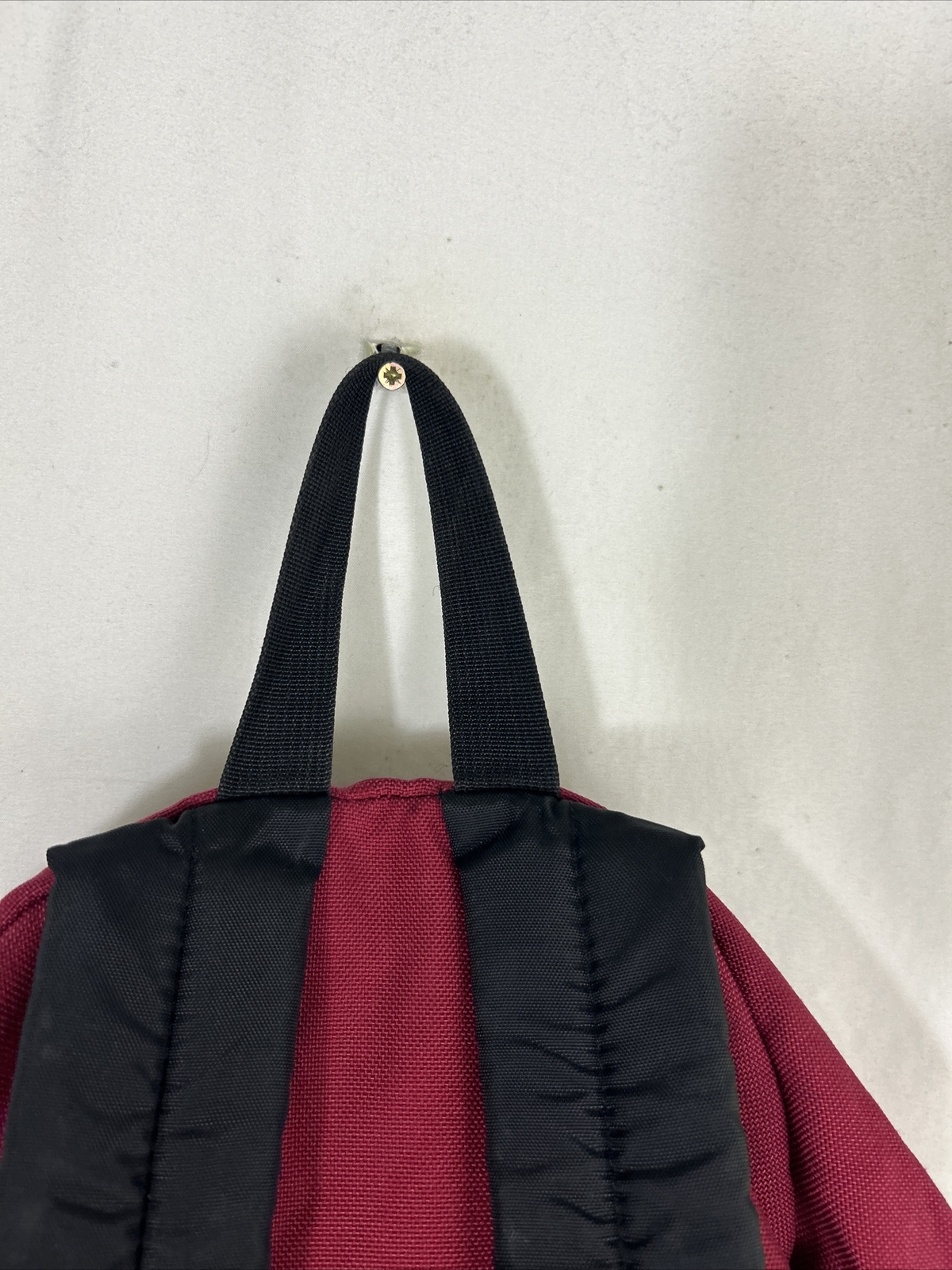 Vintage Jansport Backpack Maroon Red Brown Suede Bottom Embroidered “Selena”
