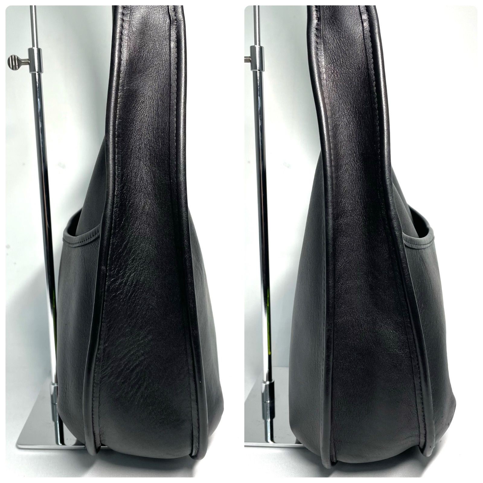 OLD COACH Ergo Shoulder Bag Leather Black 9033 31cm×24cm×7cm/12.20×9.45×2.76in