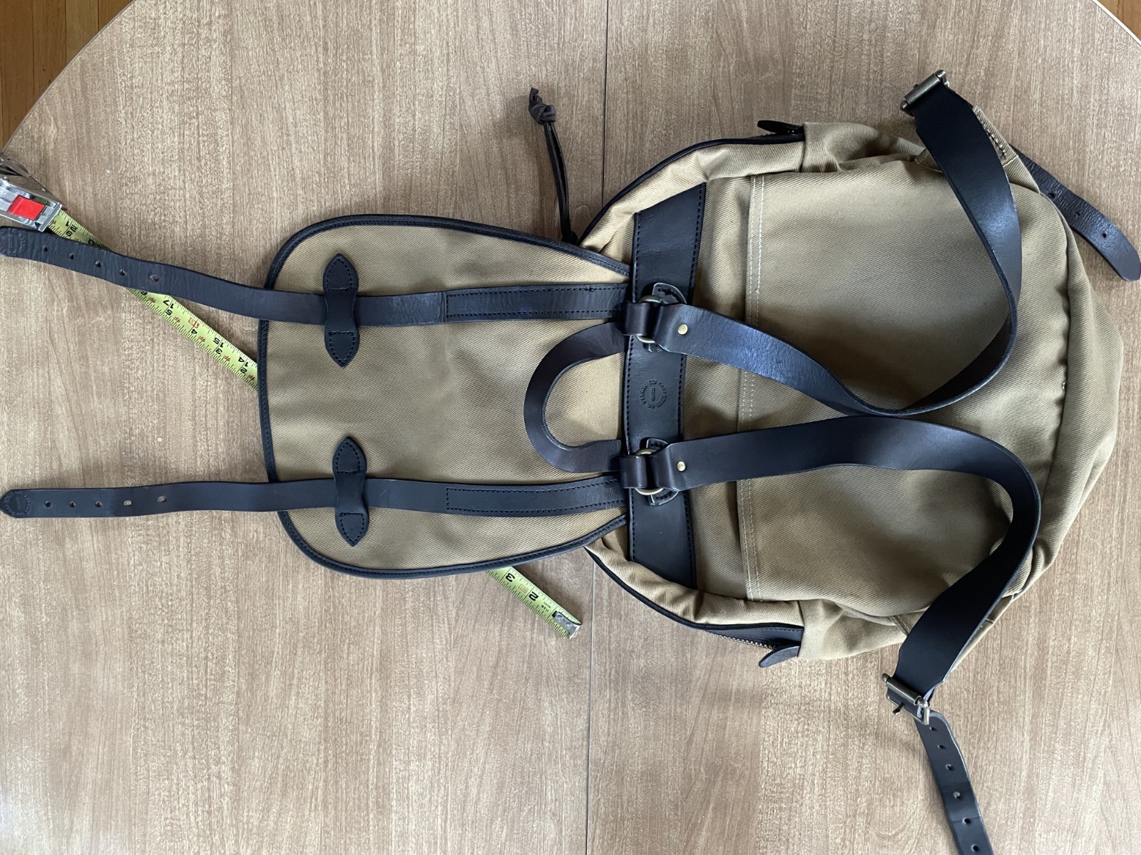 FILSON Rucksack (Backpack) – Authentic Classic Tan Cotton Twill & Bridle Leather