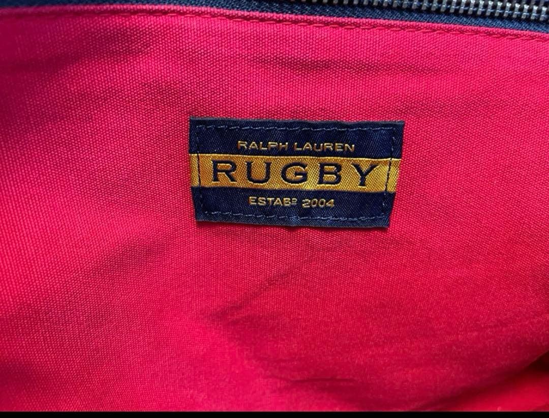 [Rare] Rugby Ralph Lauren Tote Bag Canvas Leather Skull Shoulder Bag