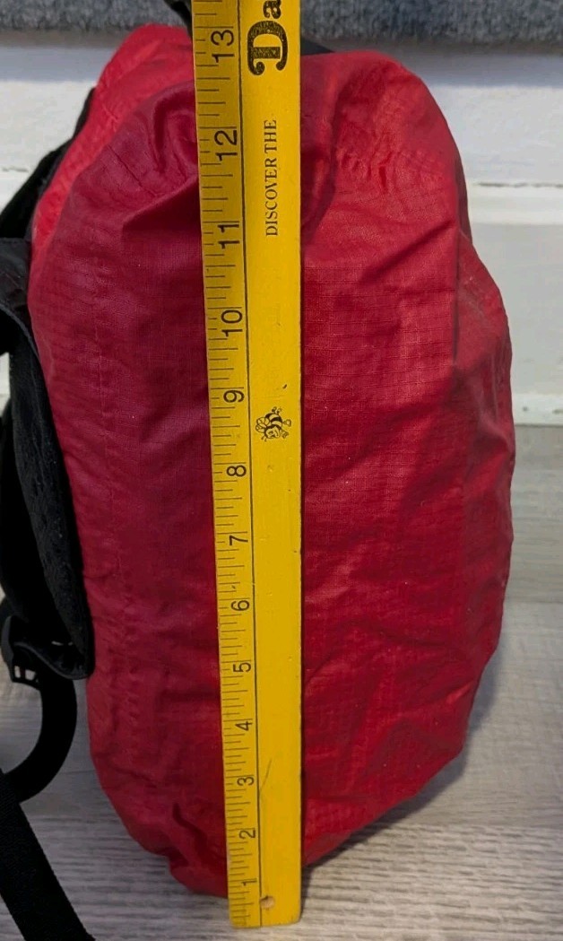The North Face Waterproof Rolltop Backpack Daypack Red Black READ