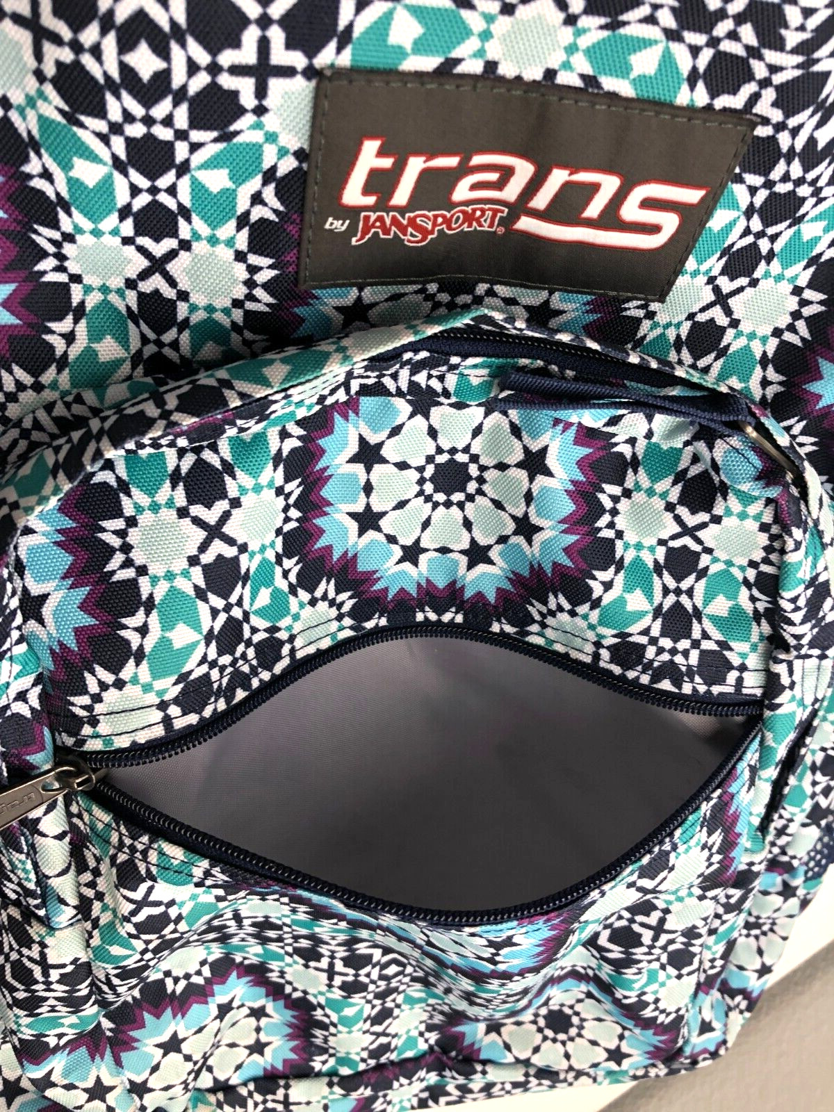 Trans By JanSport Large Backpack Multicolor Green Blue Padded Adjustable Straps