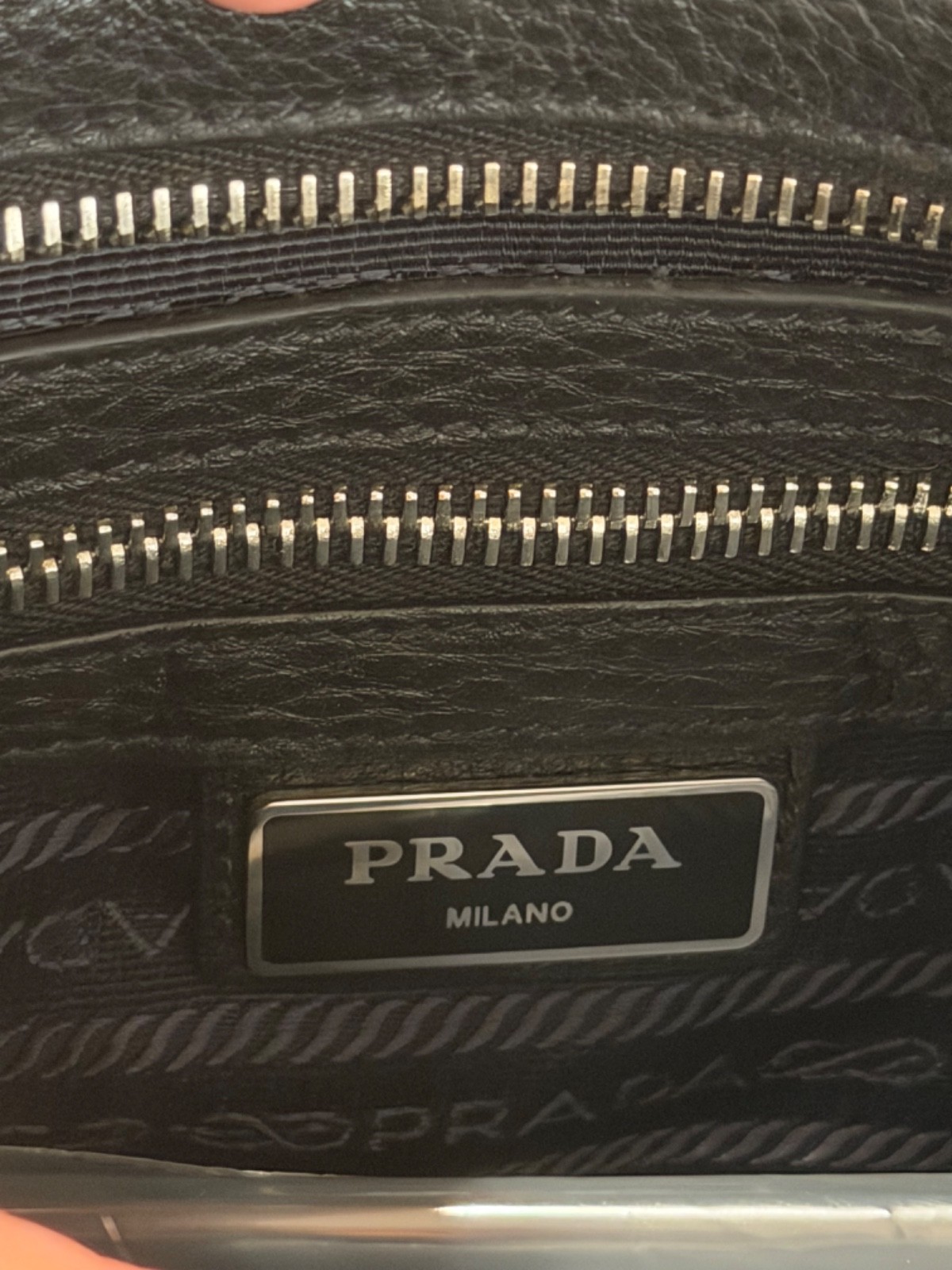 Prada Vitello City Messenger Bag Black Leather