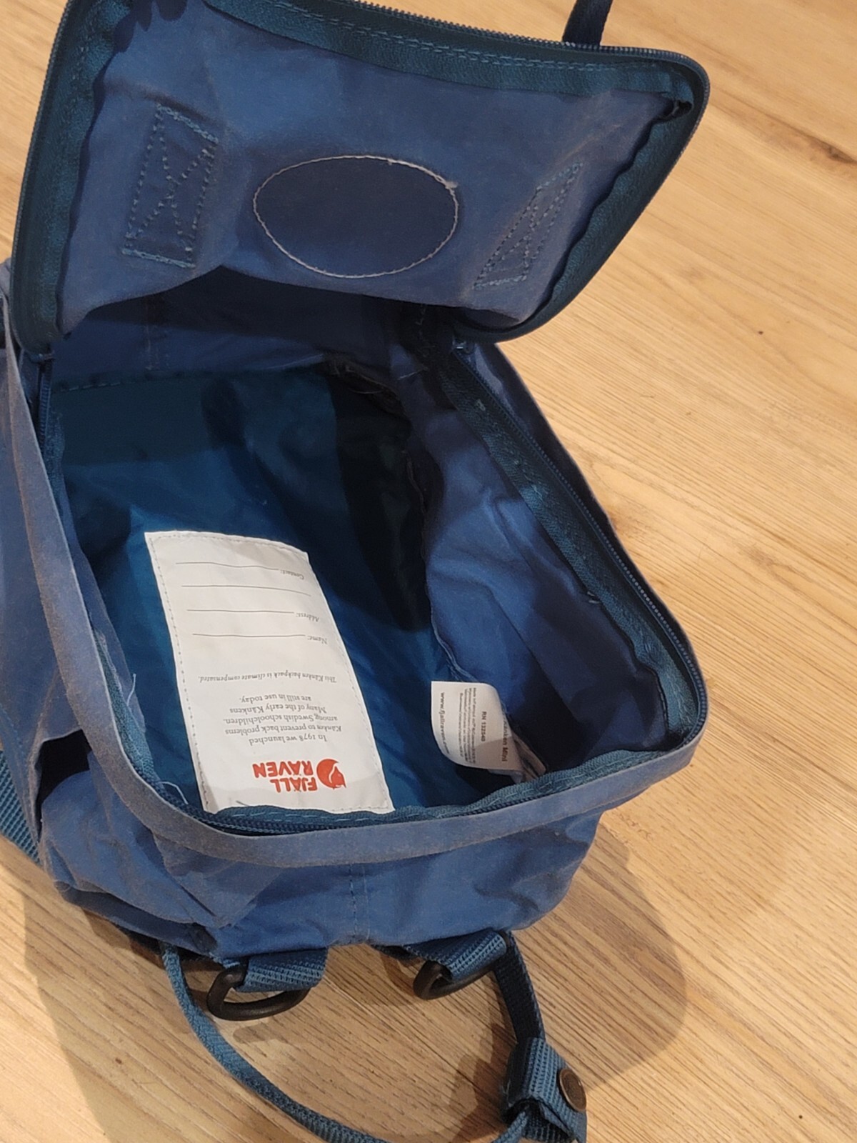 Fjallraven Kanken Mini Classic Backpack Blue Bag Double Handles READ!!