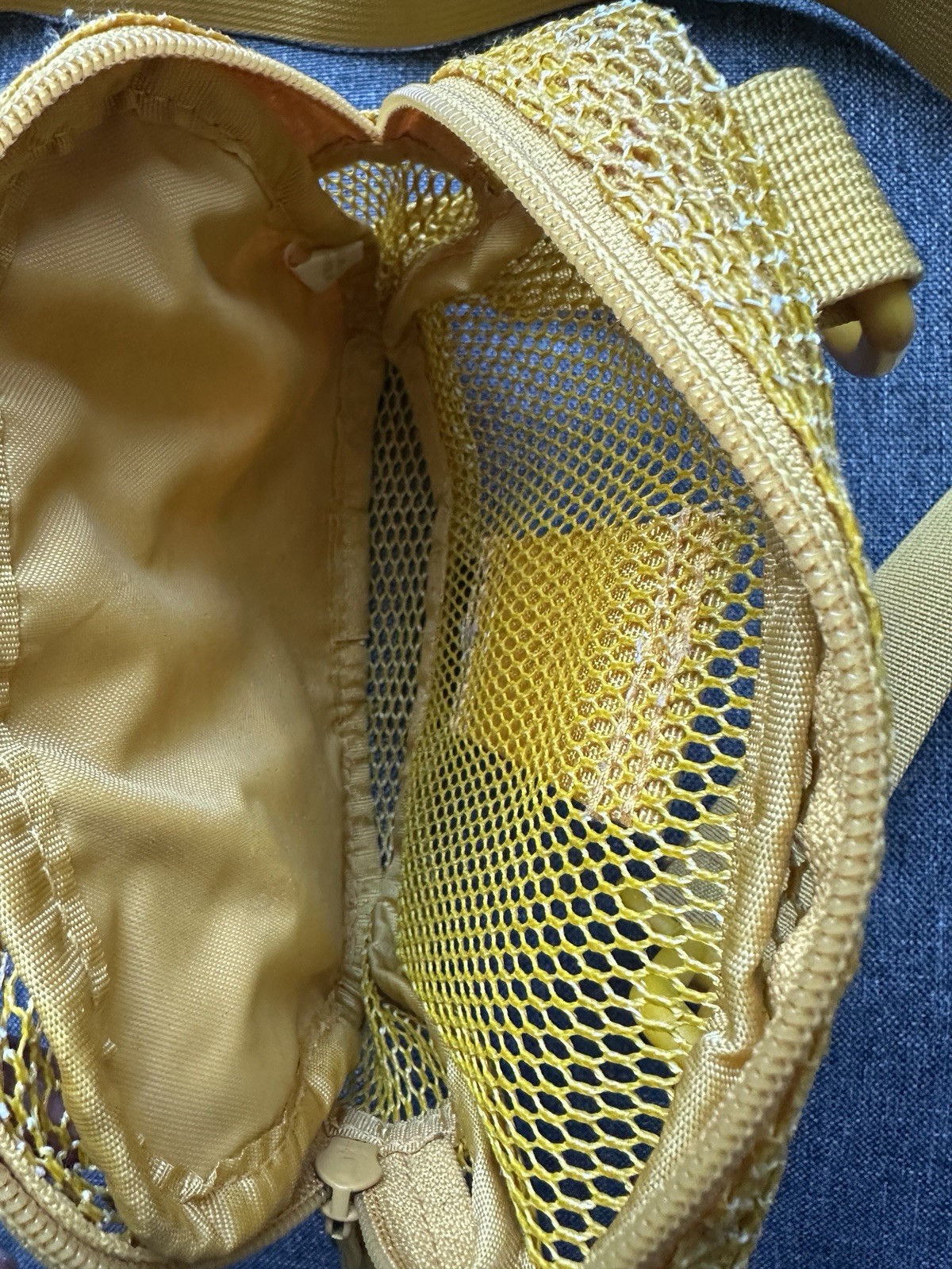 SS20 Supreme small shoulder side bag gold Cordura fabric mesh 3M reflective Logo