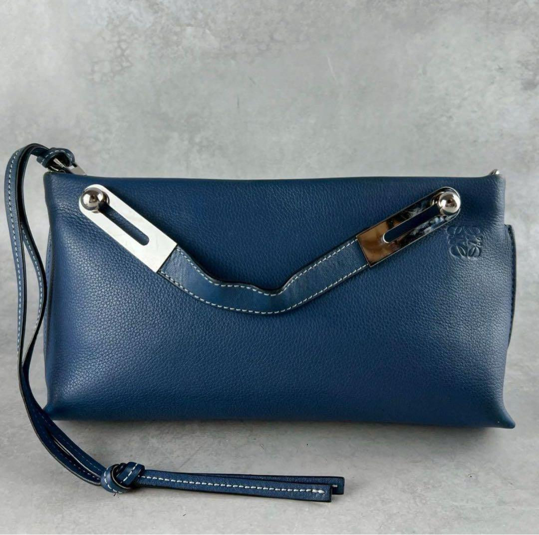 LOEWE Missy Small Sacoche Crossbody Shoulder Bag Leather Anagram Auth used