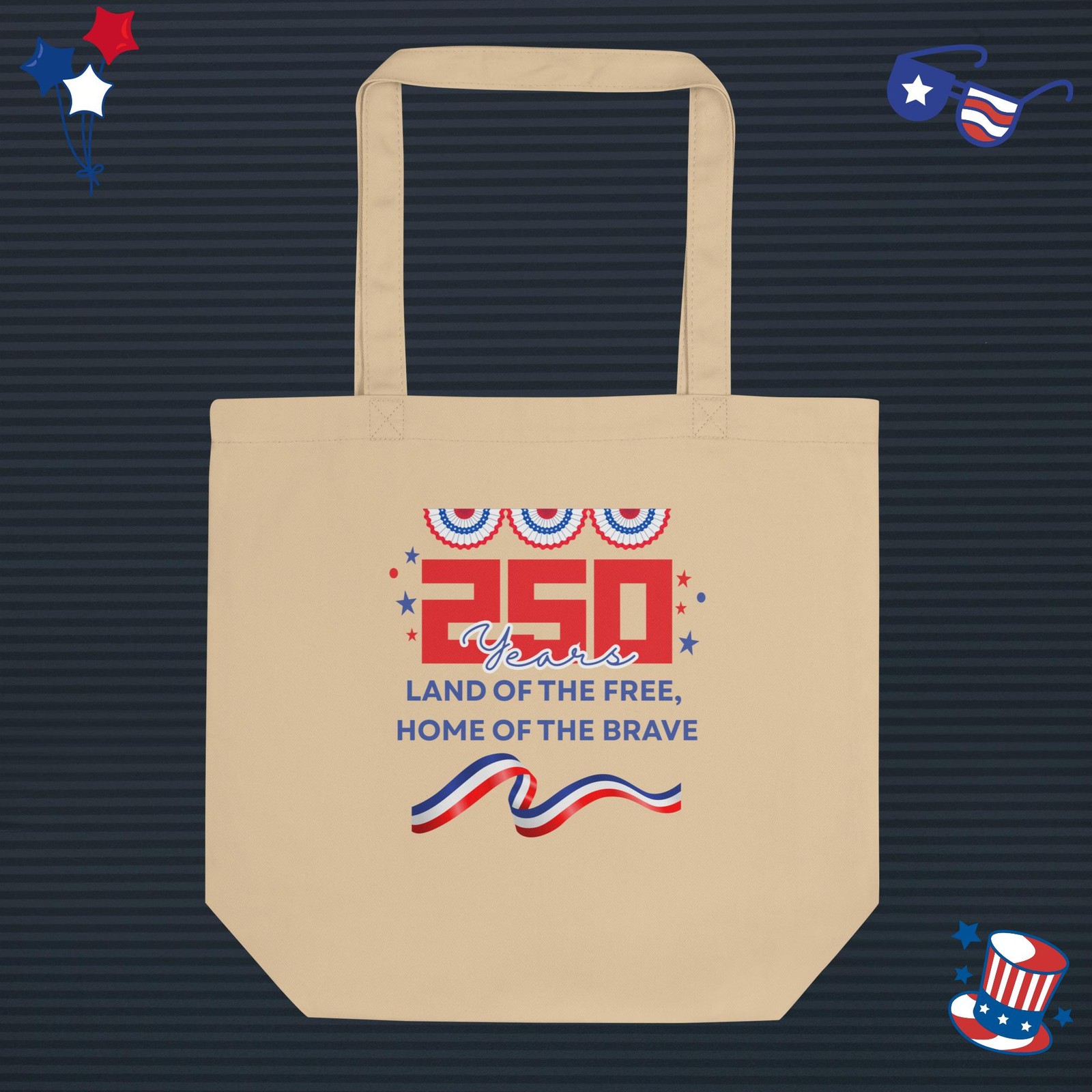 America USA 4th of July 1776-2026 Anniversary Eco Tote Bag