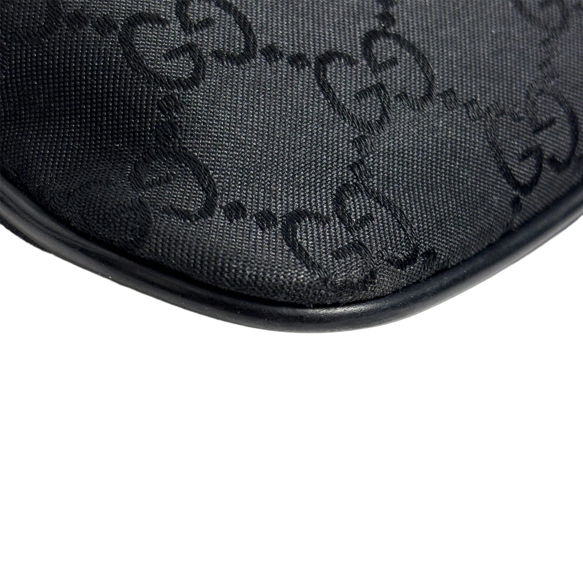 Gucci Shoulder Bag Messenger GG Nylon Black 509639 Unisex Crossbody