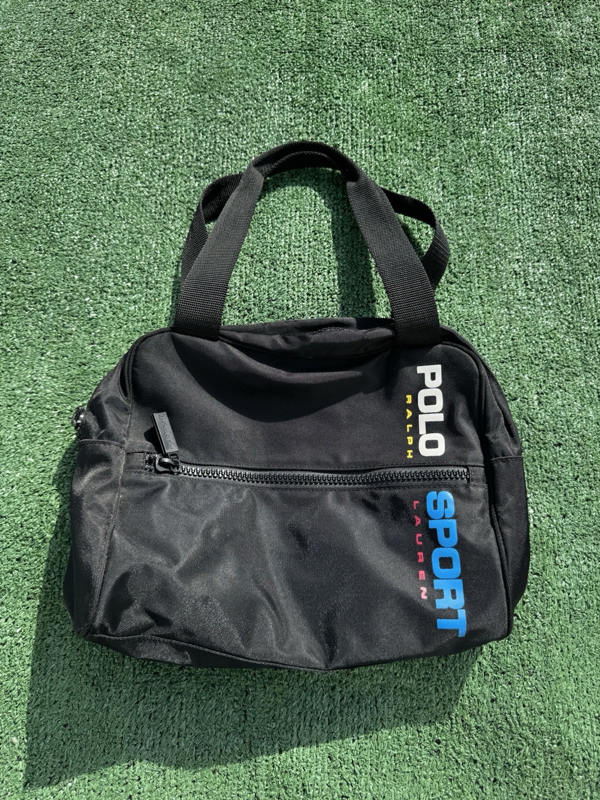 Ralph Lauren Polo Sport Black Carrying Bag 90s Preppy Hipster Vintage Travel