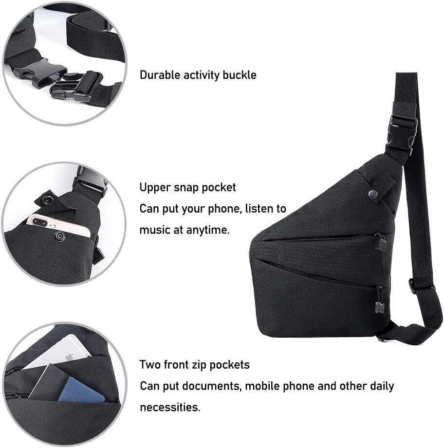Concealed Carry Gun Holster Tactical Shoulder Cross Body Chest Pack Pistol Bag
