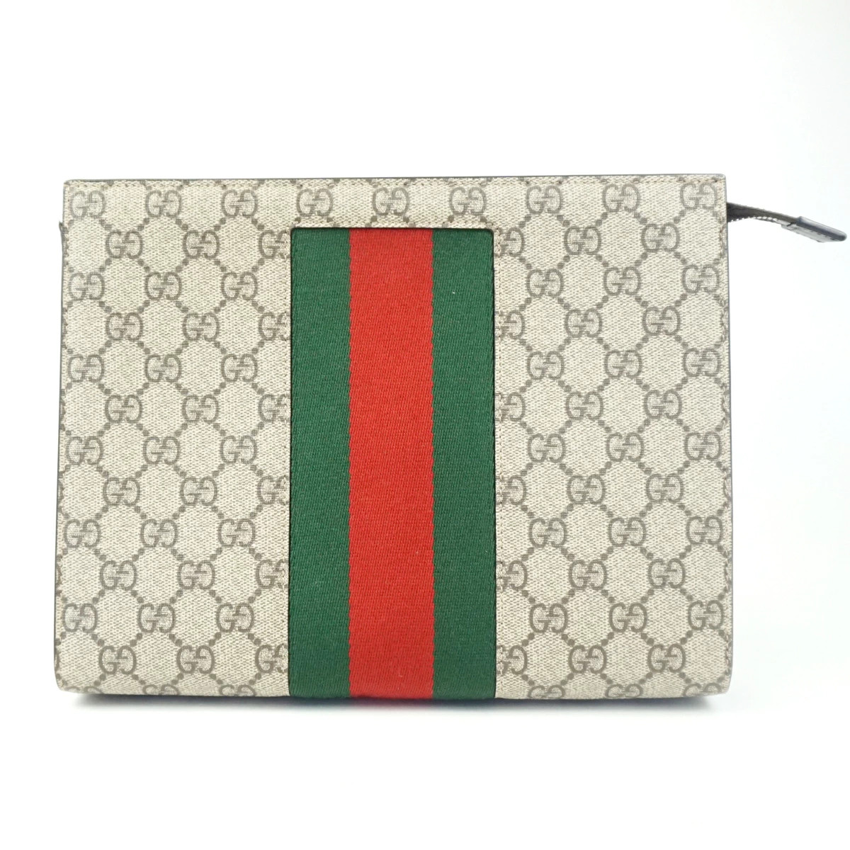 Gucci 475316 Clutch bag Beige Brown GG pattern Web Sherry line Bag