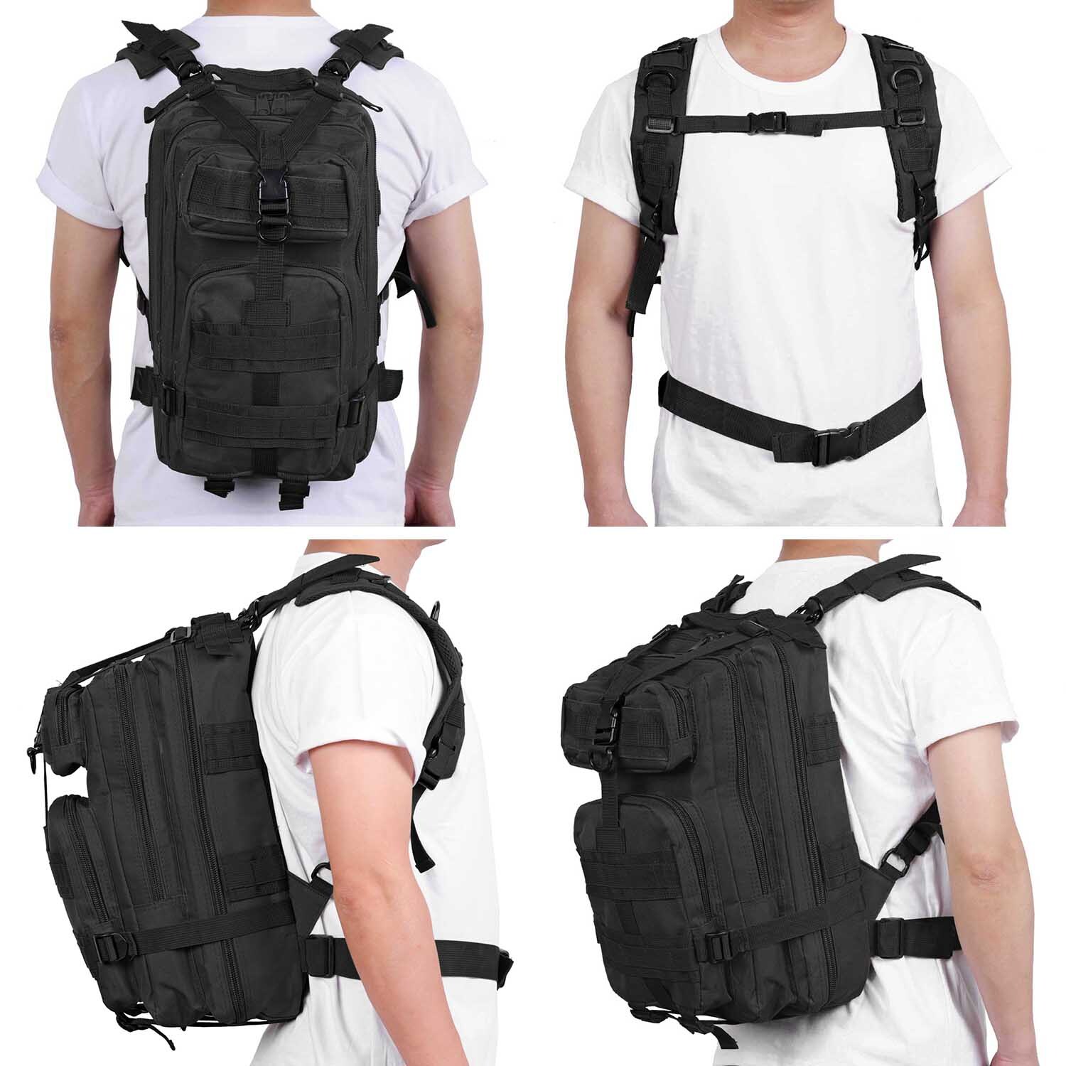 Military Molle Tactical Backpack 30L Outdoor Camping Hiking Travel Bag Rucksack
