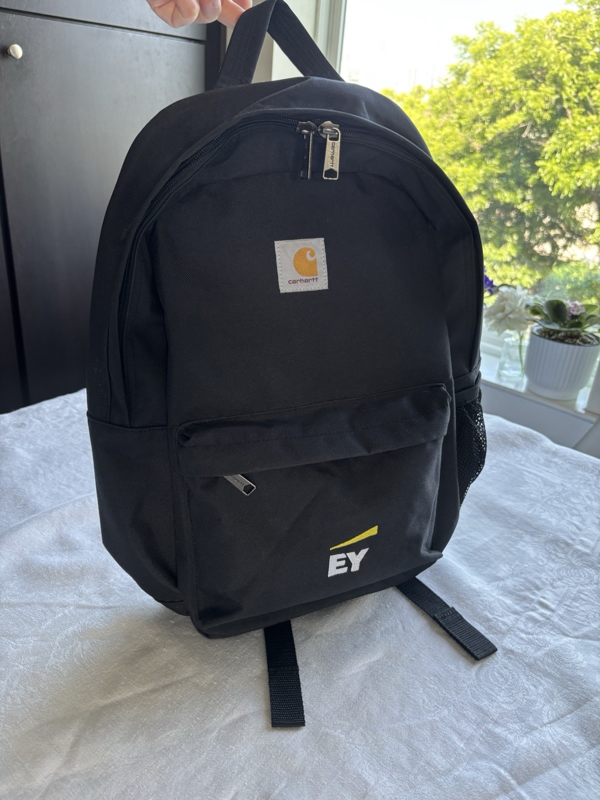 Carhartt Canvas Daypack Backpack Black 21L CT89241804 Water Repellent **Co Logo