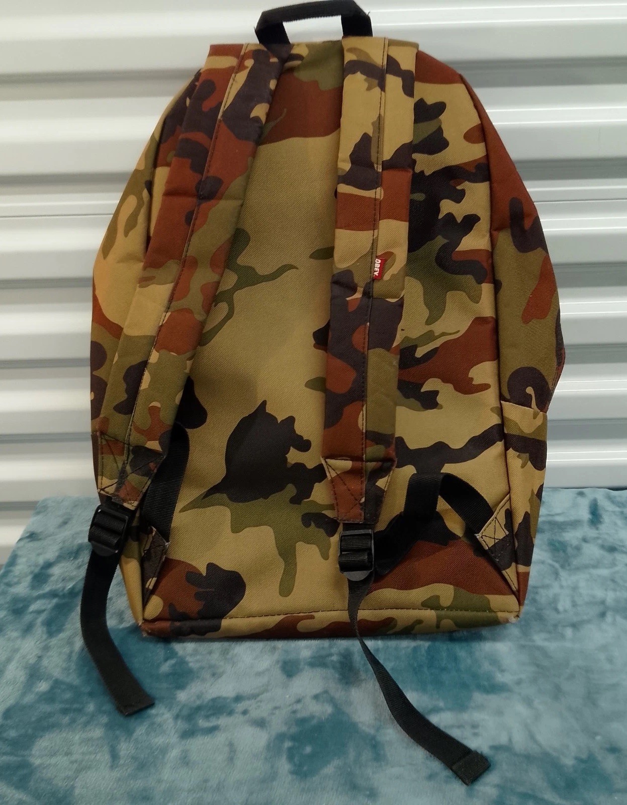 Obey Backpack School Travel Commute Bag Canvas Adult Medium Size Camouflage