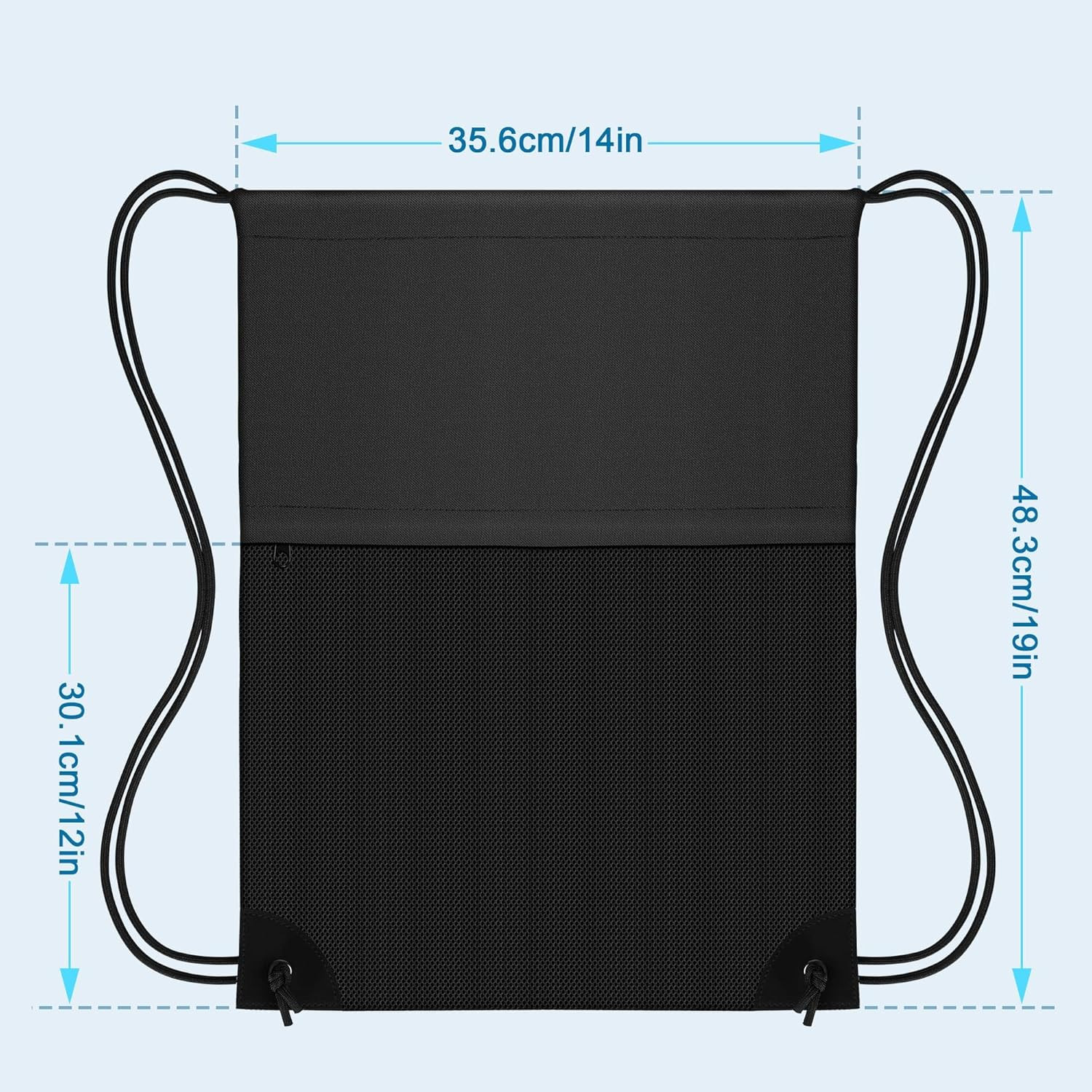 Drawstring Backpack Gym Bag – String Gym Bag for Men & Women, Lightweight Cinch