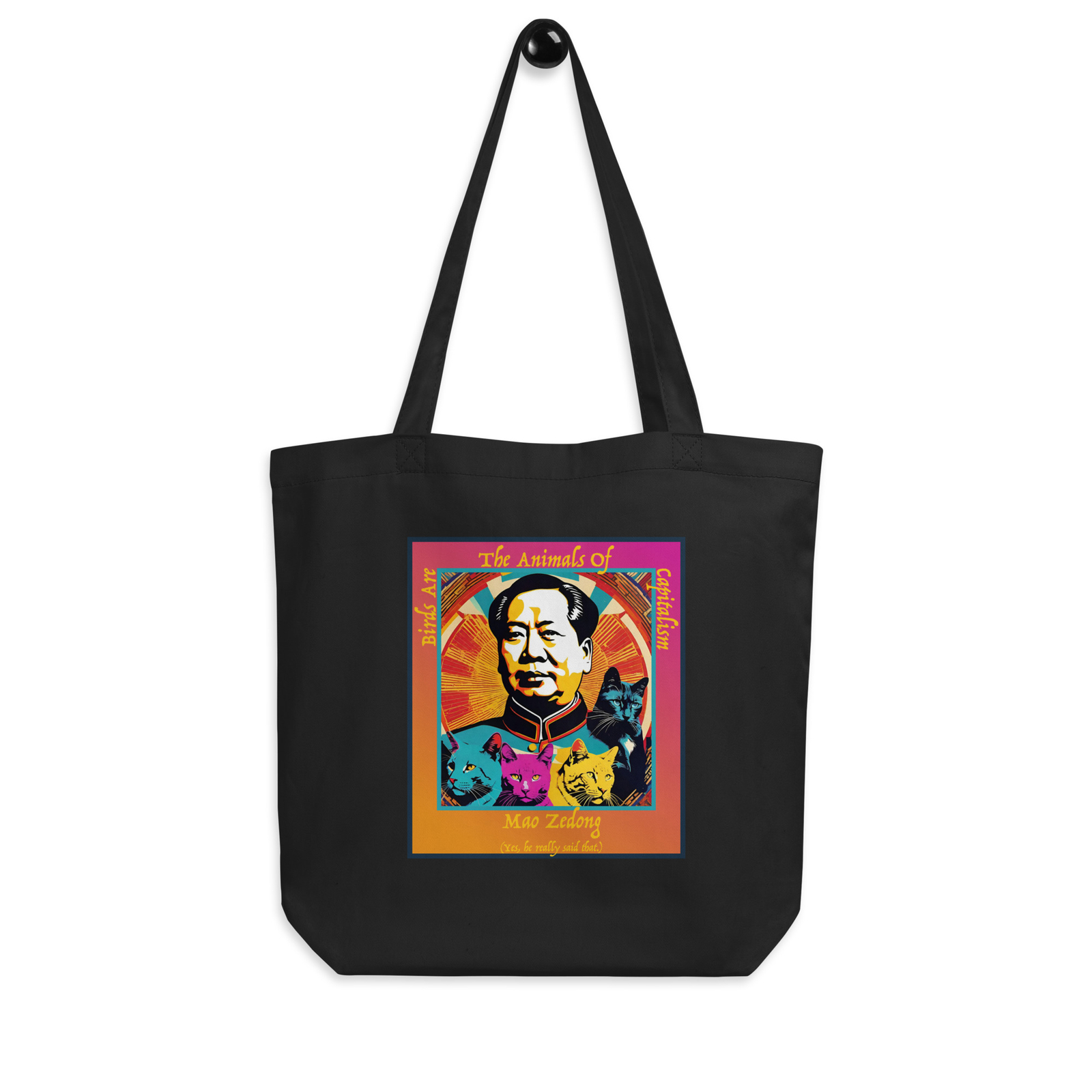 “Capitalist Birds” Eco Tote Bag Chairman Mao Quote Communism China Funny