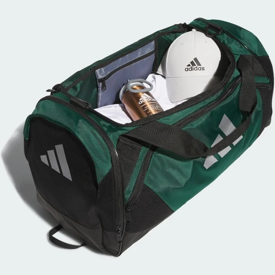 Brand New adidas Team Issue Medium Duffel Bag Twill Dark Green/Gray