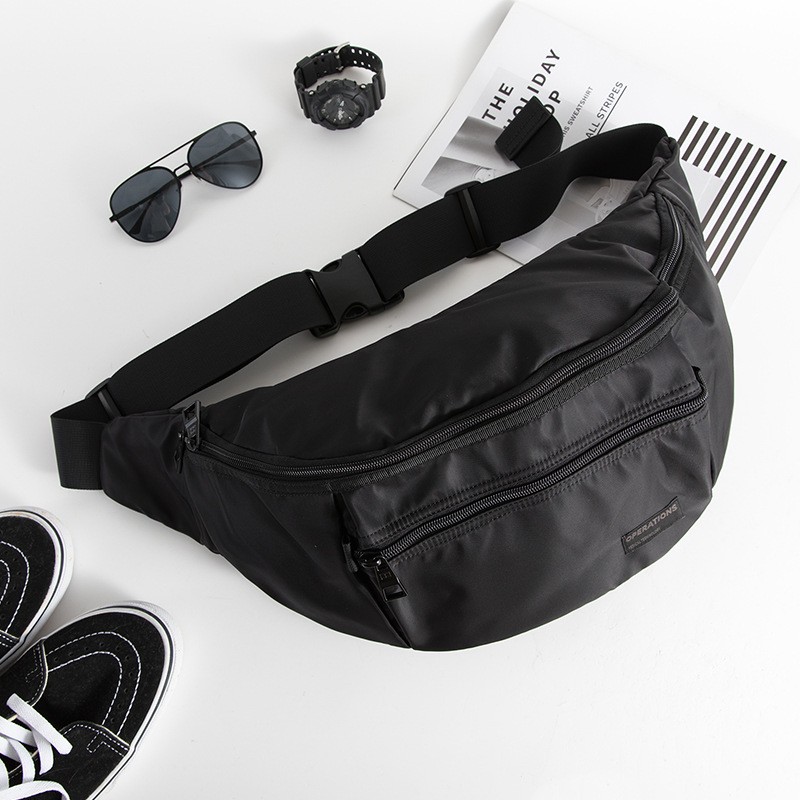 Mens Large-Capacity Leisure Sports Chest Bag Street Riding Outdoor Messenger Bag